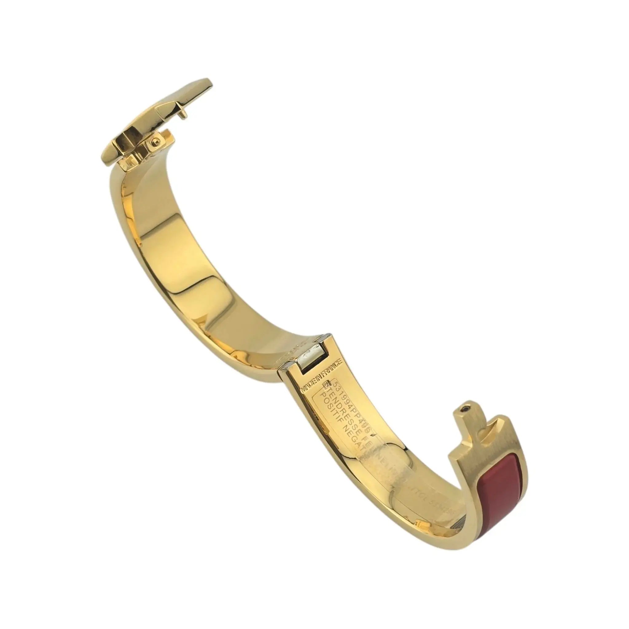 Hermès Clic HH Bracelet Gold (Red) Rouge Matte PM HERMES