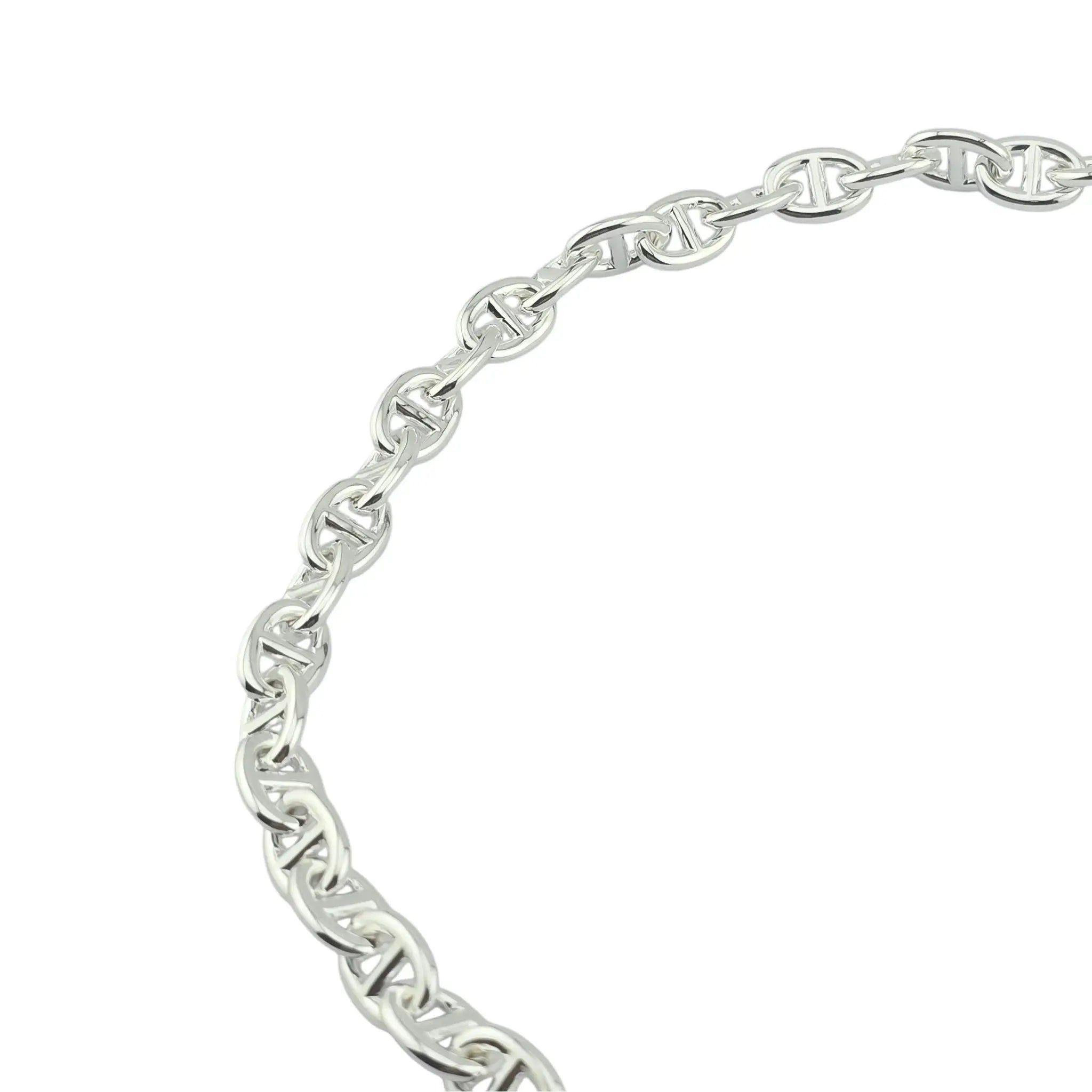 Hermes Chaine d'Ancre Necklace Silver Small Model HERMES