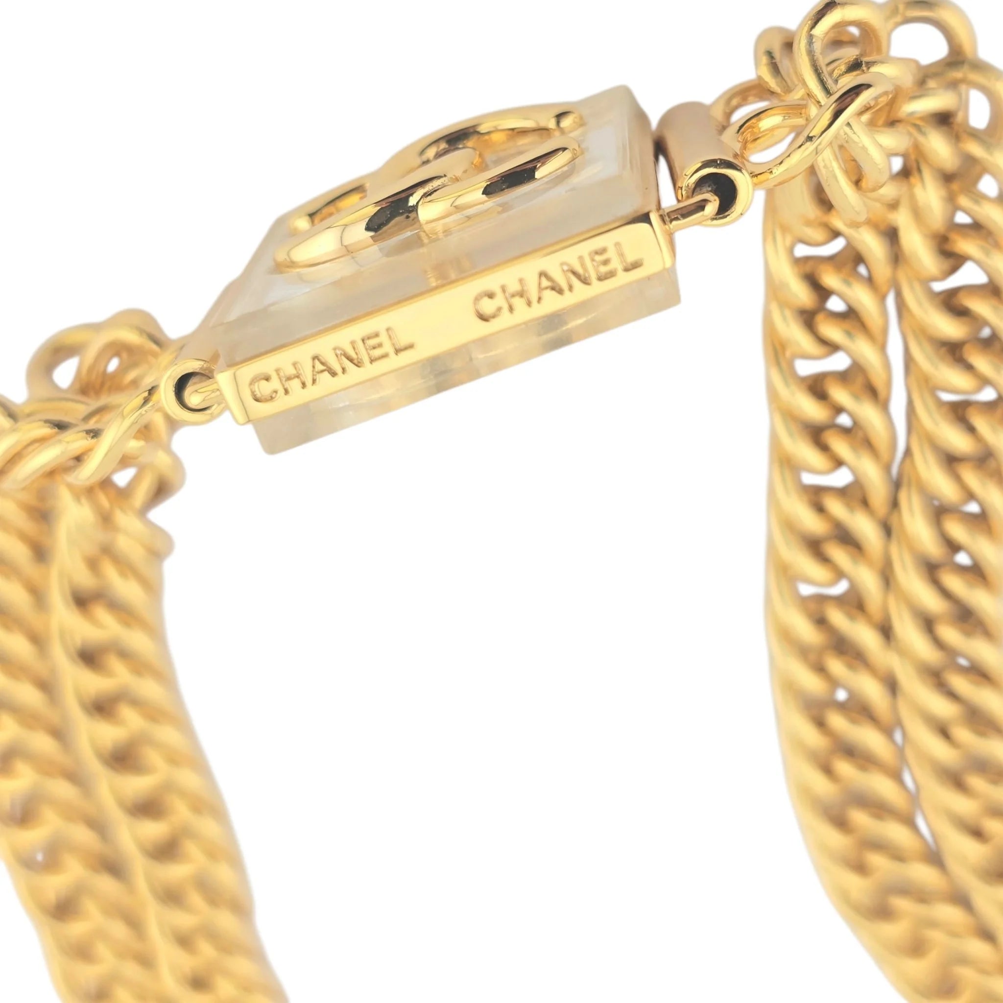 Chanel CC Coco Gold Square Pendant Choker Necklace C2023 CHANEL