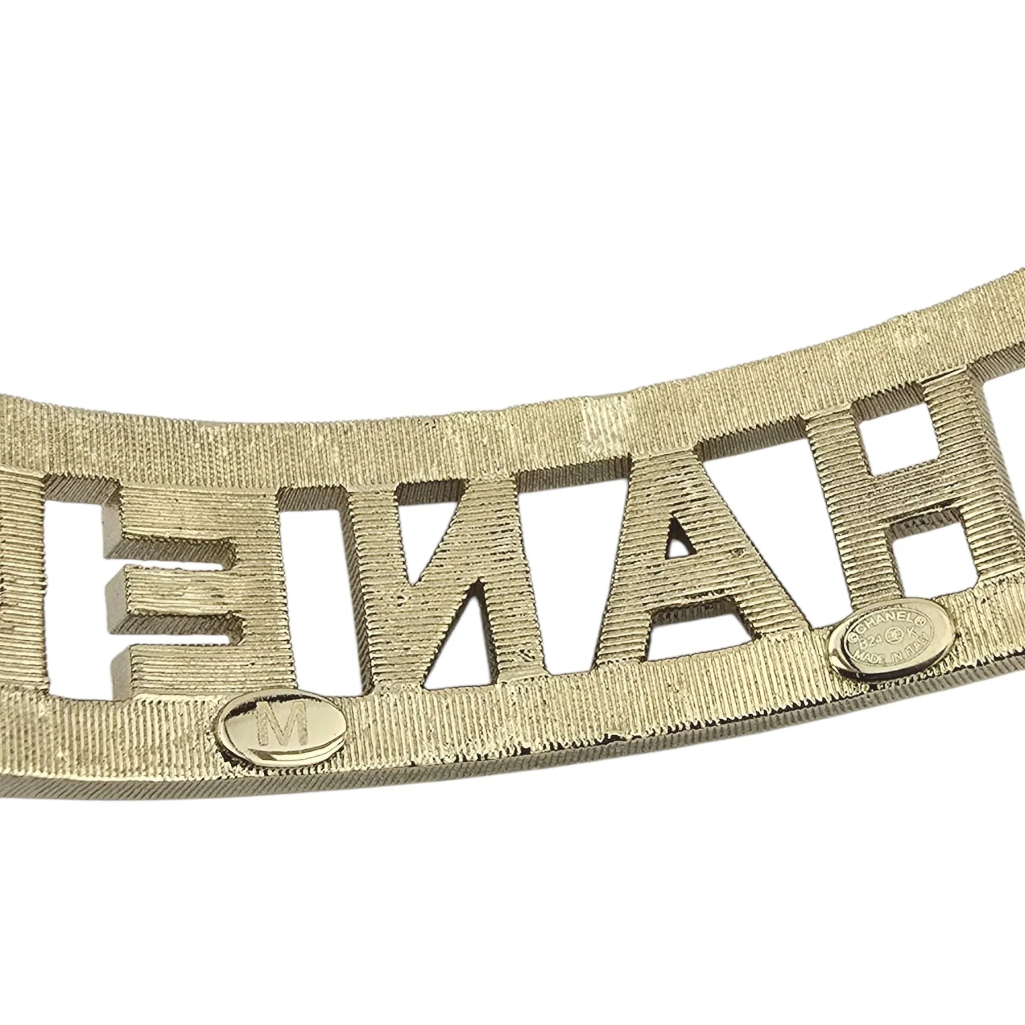 Chanel Crystal CC Logo Bangle 2024 CHANEL