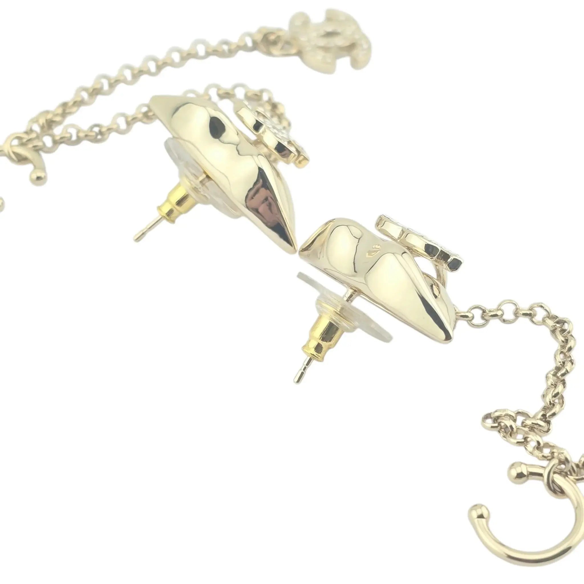 Chanel CC Crystal Lips Earrings Clip 2024 CHANEL