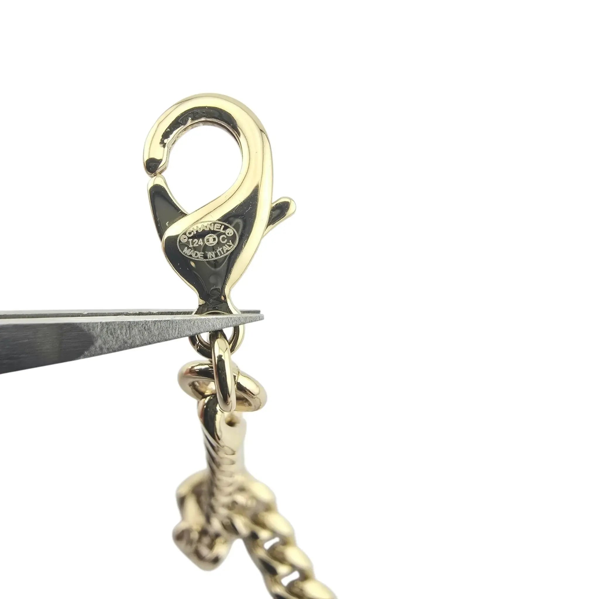 Chanel CC Logo Chain Choker Gold Necklace 2024 CHANEL