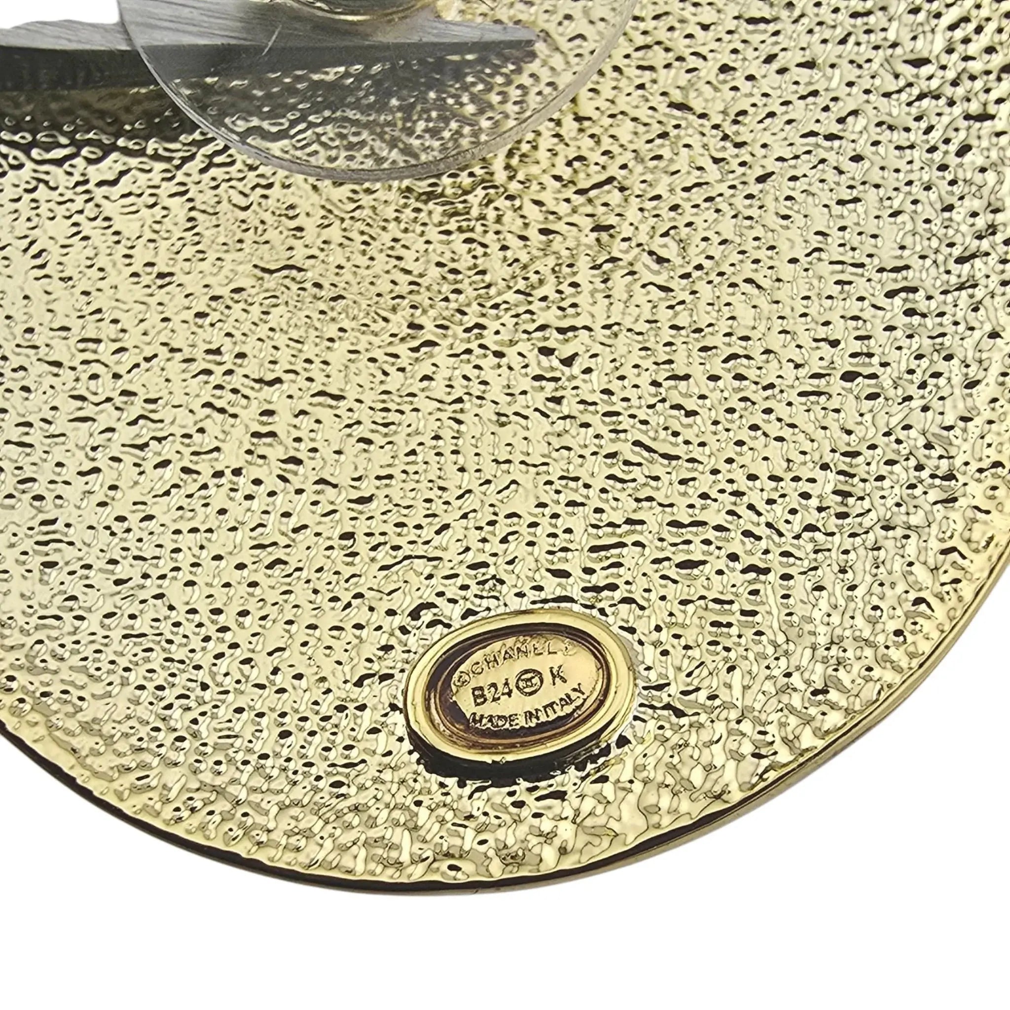 Chanel CC Round Gold Earrings 2024 CHANEL