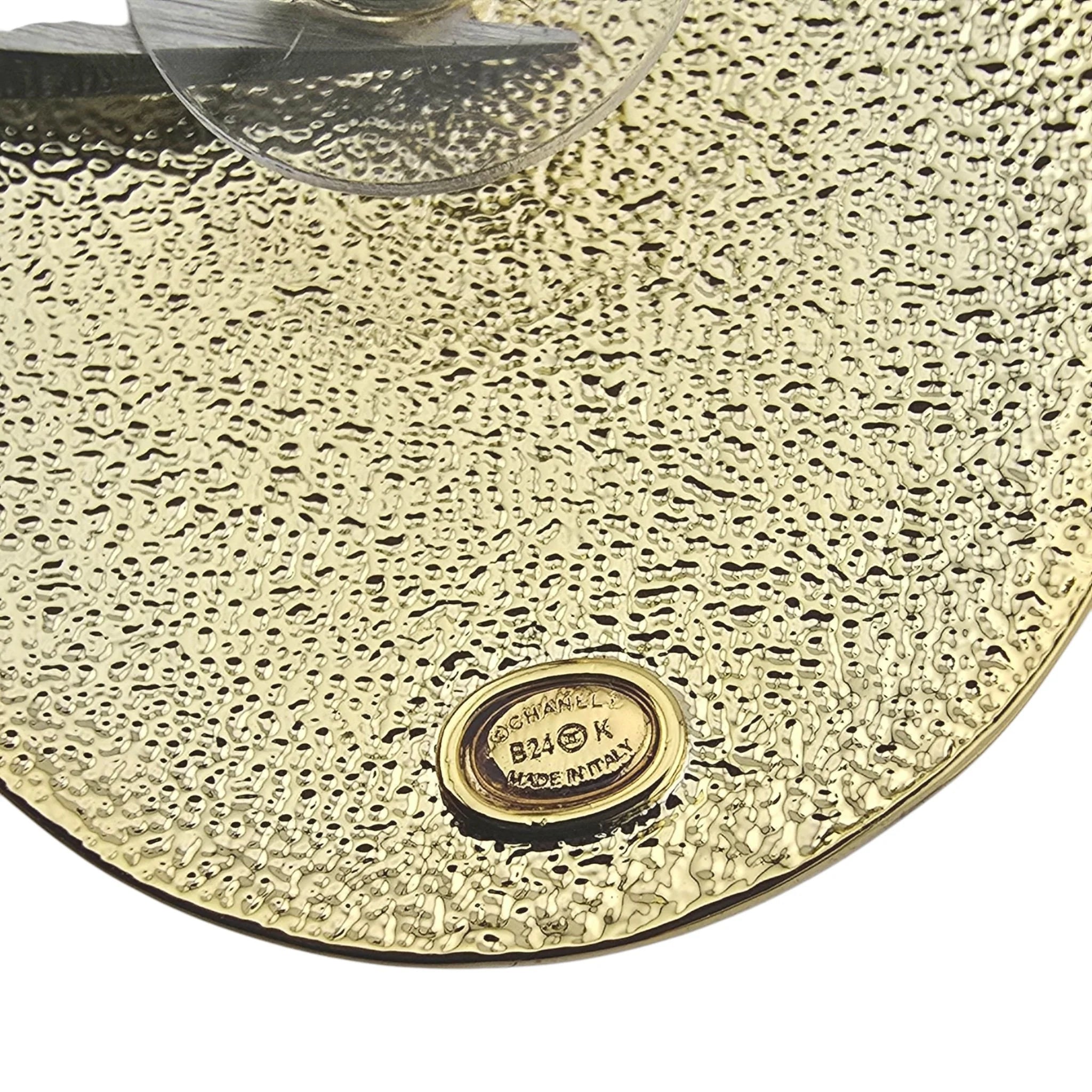 Chanel CC Round Gold Earrings 2024 CHANEL