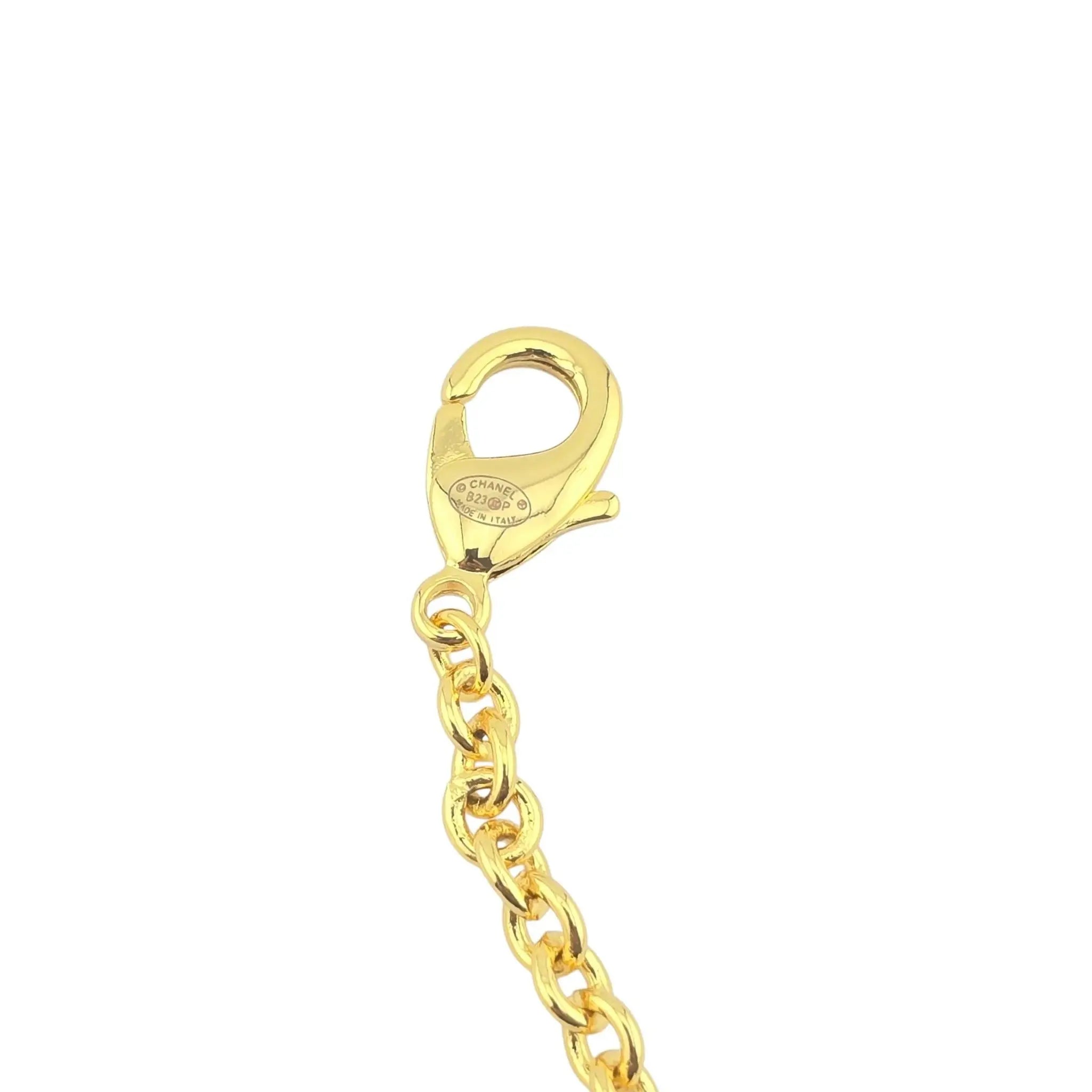 Chanel CC Gold Hearts Crystal Necklace 2023 CHANEL