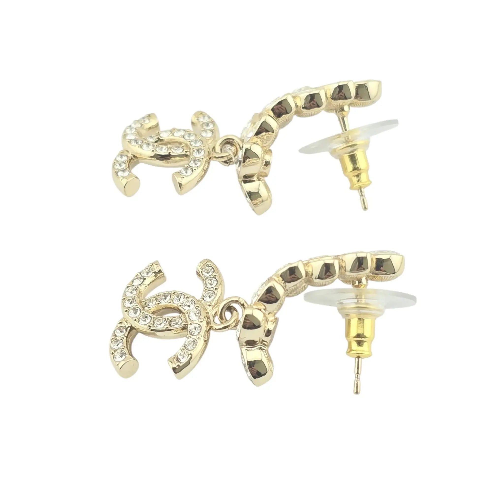 Chanel CC Crystal Leaf Earrings 2023 CHANEL