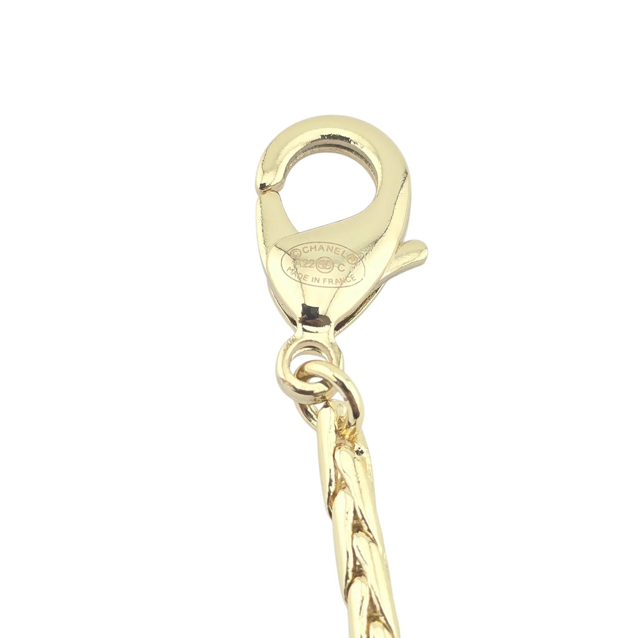 Chanel Crystal CC Teardrop Pearl Braided Necklace 2022 CHANEL