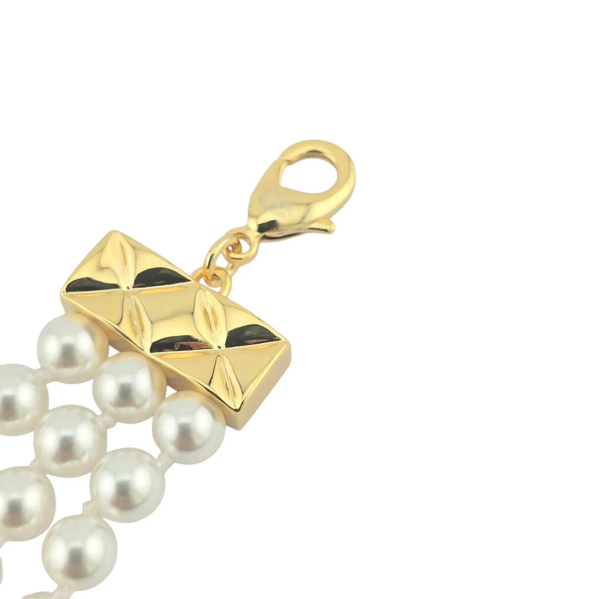 Chanel CC Faux Pearl Matelasse Bracelet 2024 CHANEL