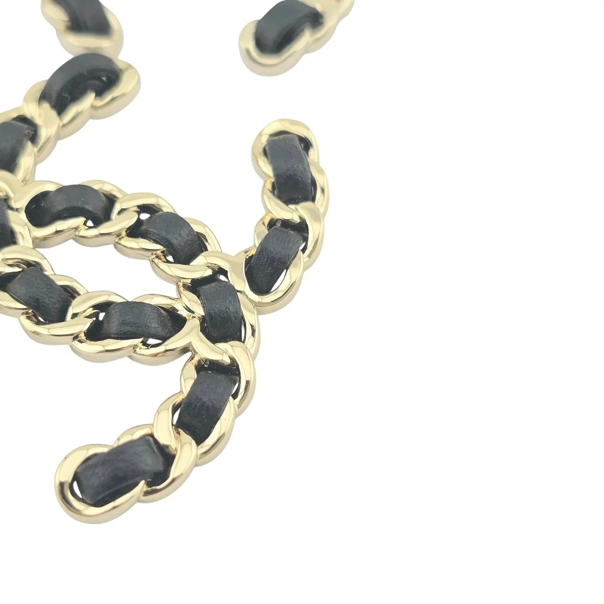 Chanel CC Gold Lambskin Chain Drop Earrings 2025 CHANEL