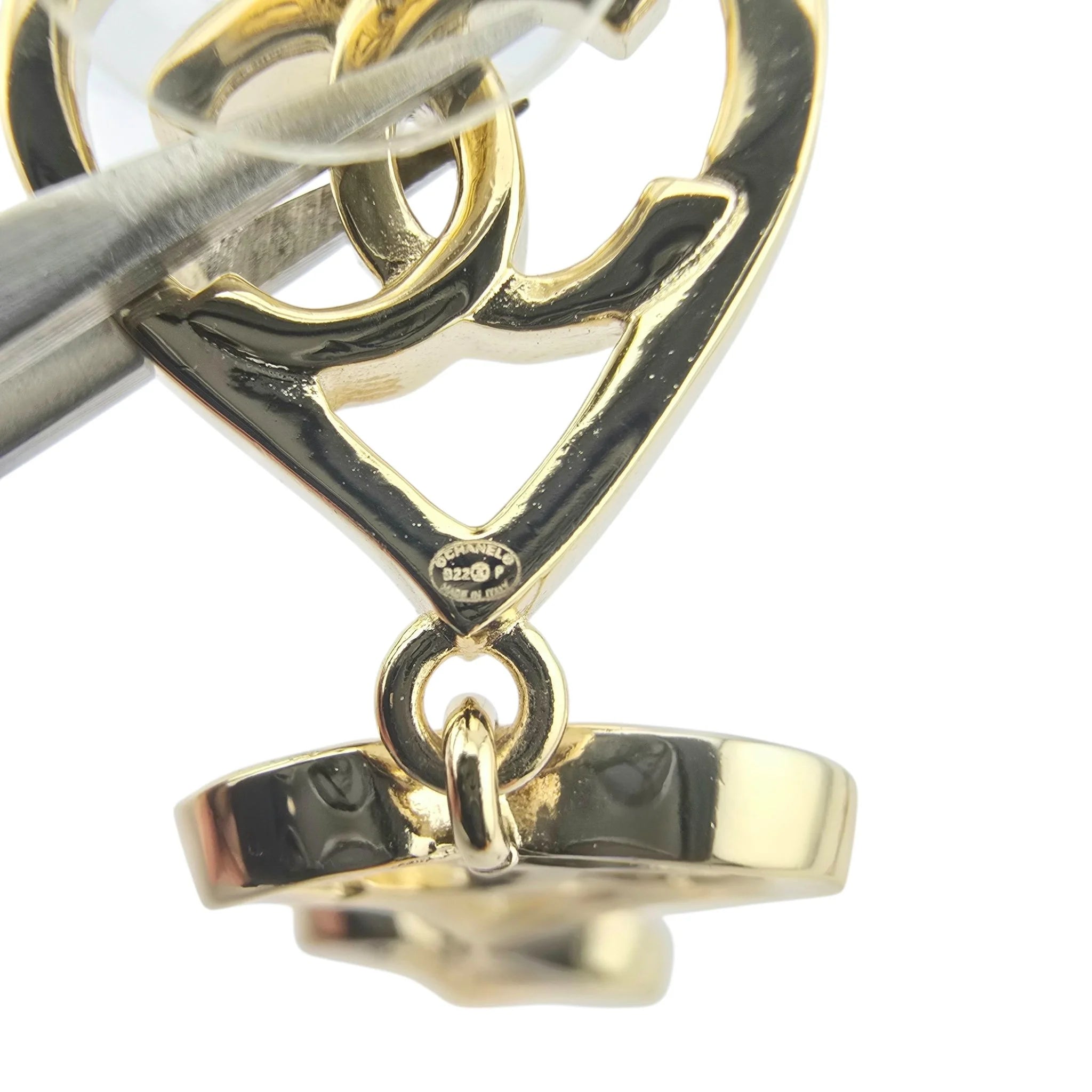 Chanel CC Triple Heart Coco In Love Drop Earrings 2022 CHANEL
