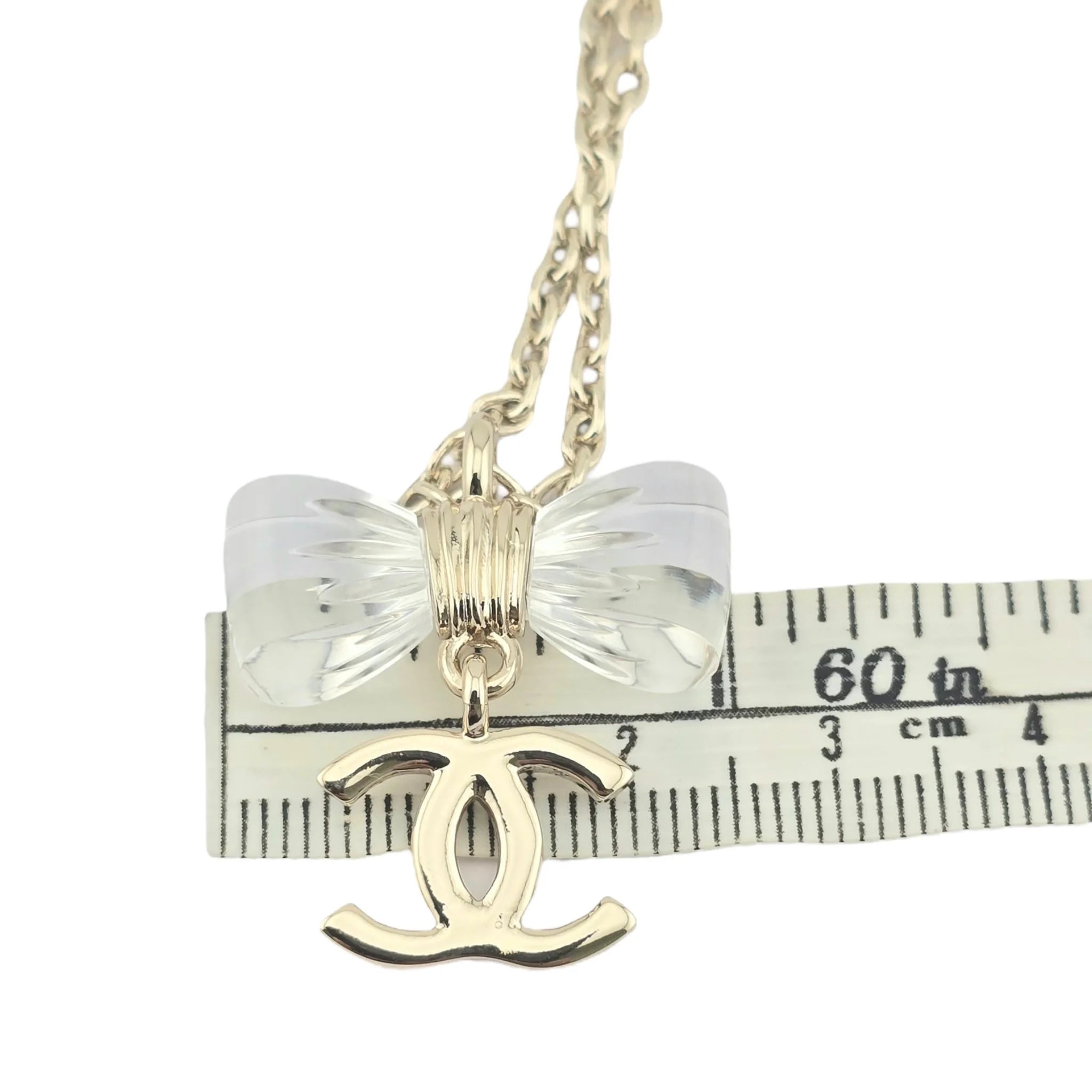 Chanel CC Transparent Bow Necklace SS25 CHANEL