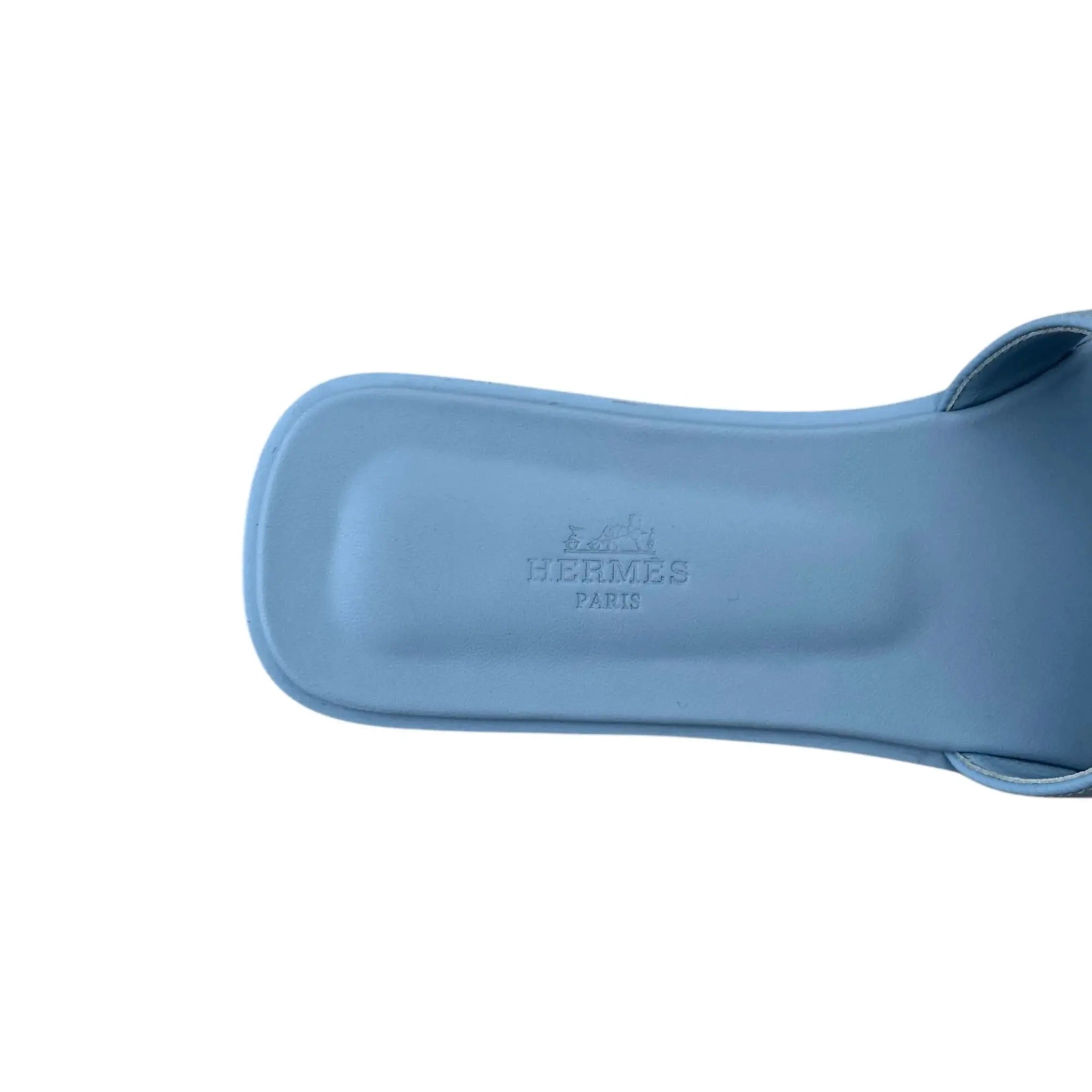 Hermes Oran Sandal Gris Antarctique (Blue) 39 UK 6 HERMES