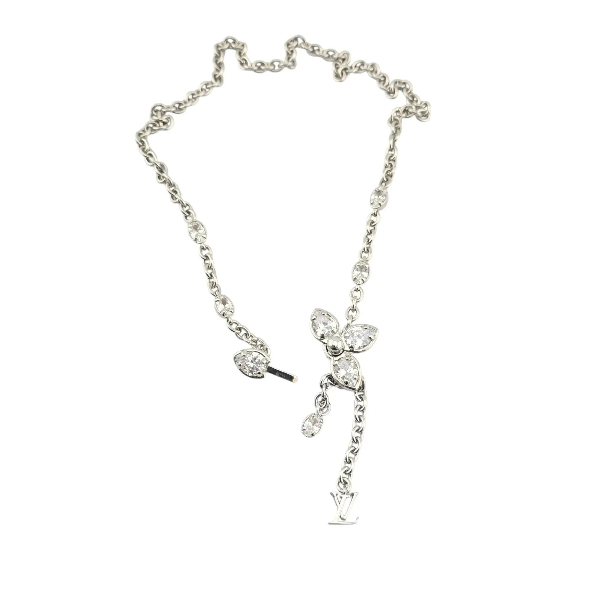 Louis Vuitton LV Silver Crystal Choker Necklace LOUIS VUITTON