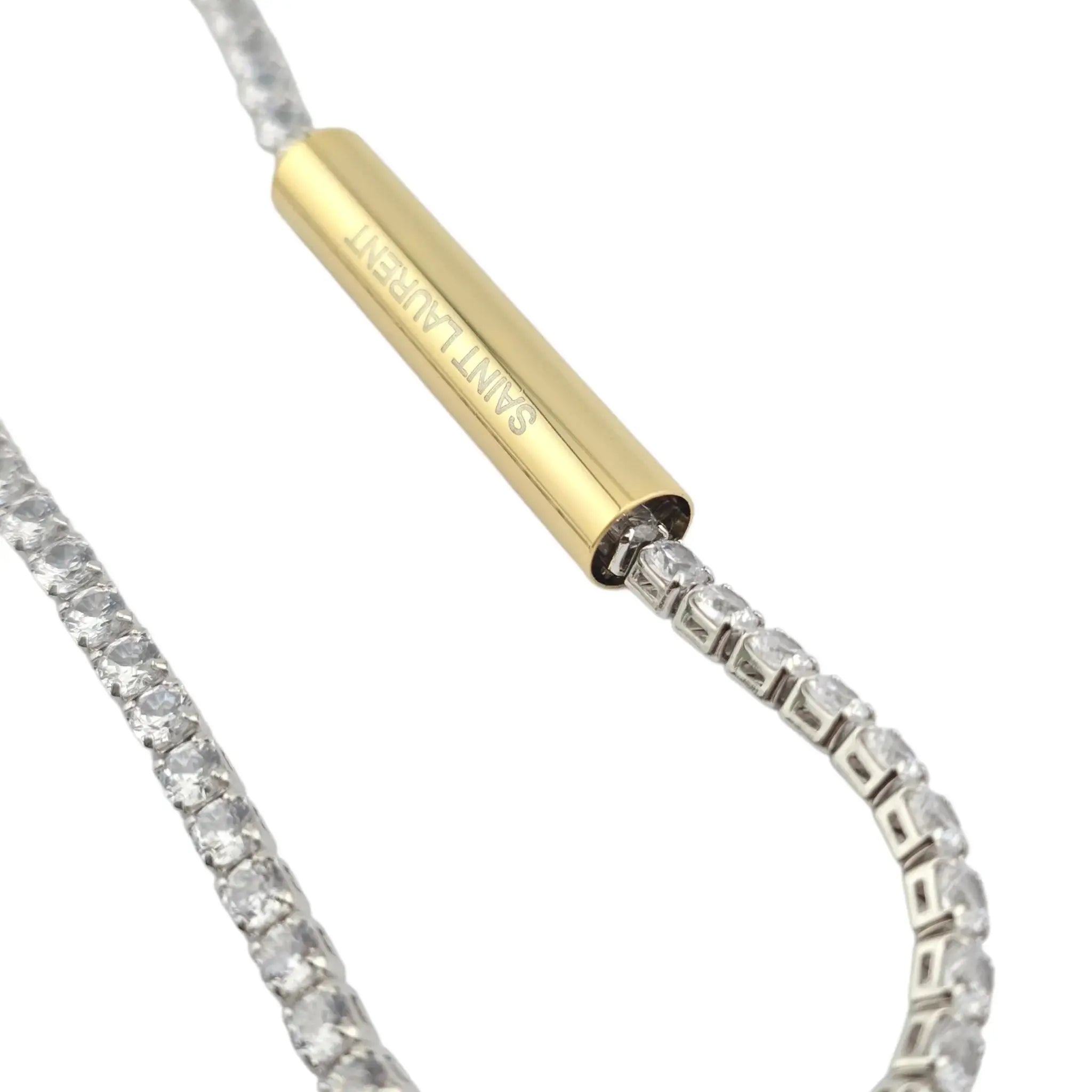 Saint Laurent YSL Crystal Necklace SAINT LAURENT