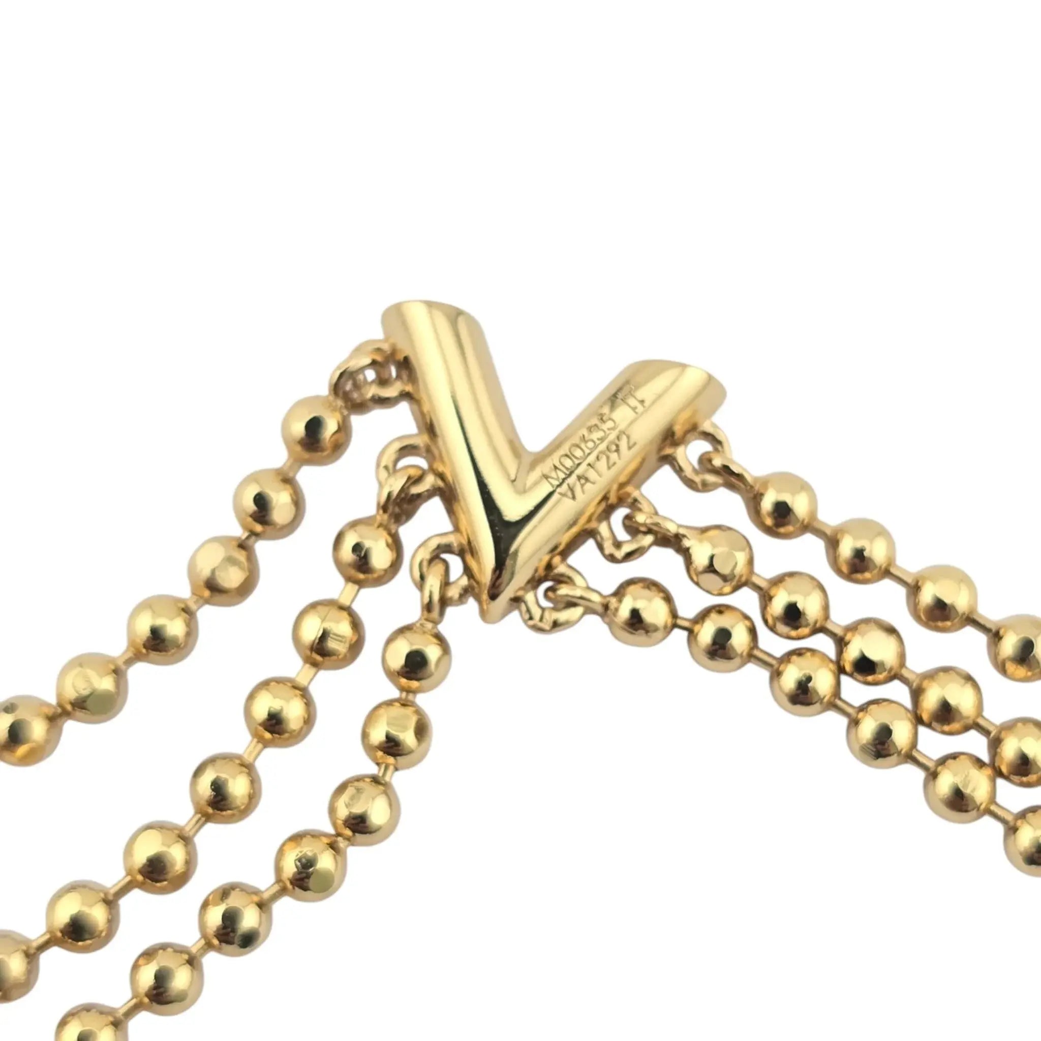 Louis Vuitton LV Gold Essential V 3 Row Necklace LOUIS VUITTON