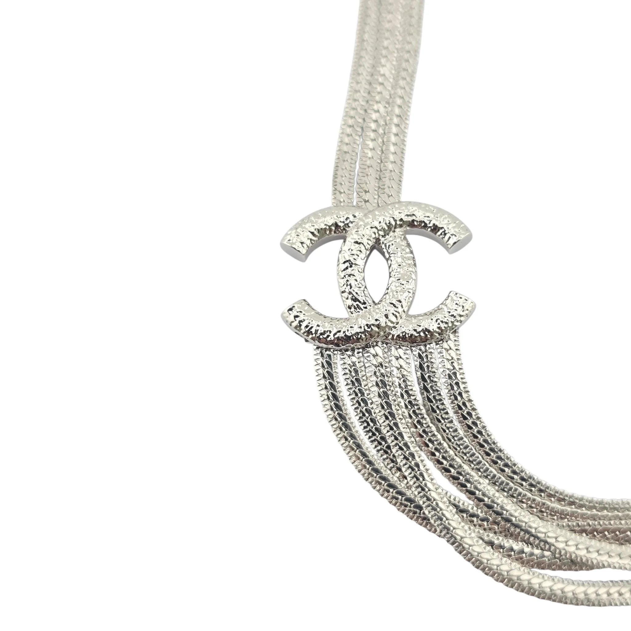 Chanel CC Silver Layer Necklace 2022 CHANEL