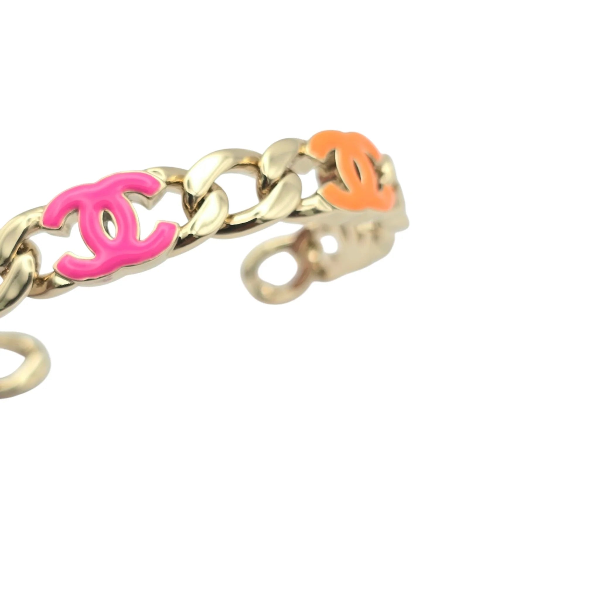 Chanel CC Enamel Chain Multicolour Cuff CHANEL