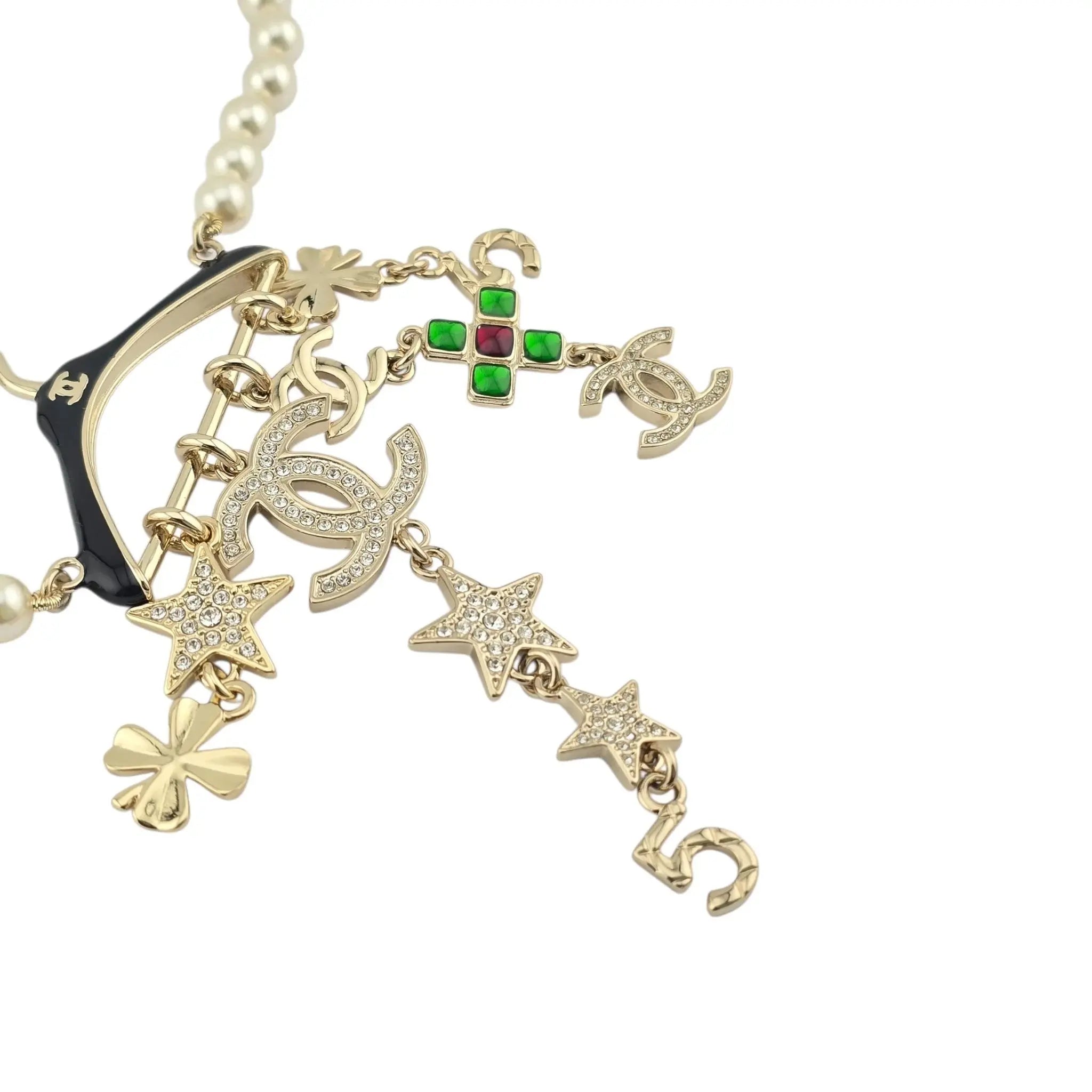 Chanel CC Faux Pearl Hanger Pendant Necklace 2023 CHANEL