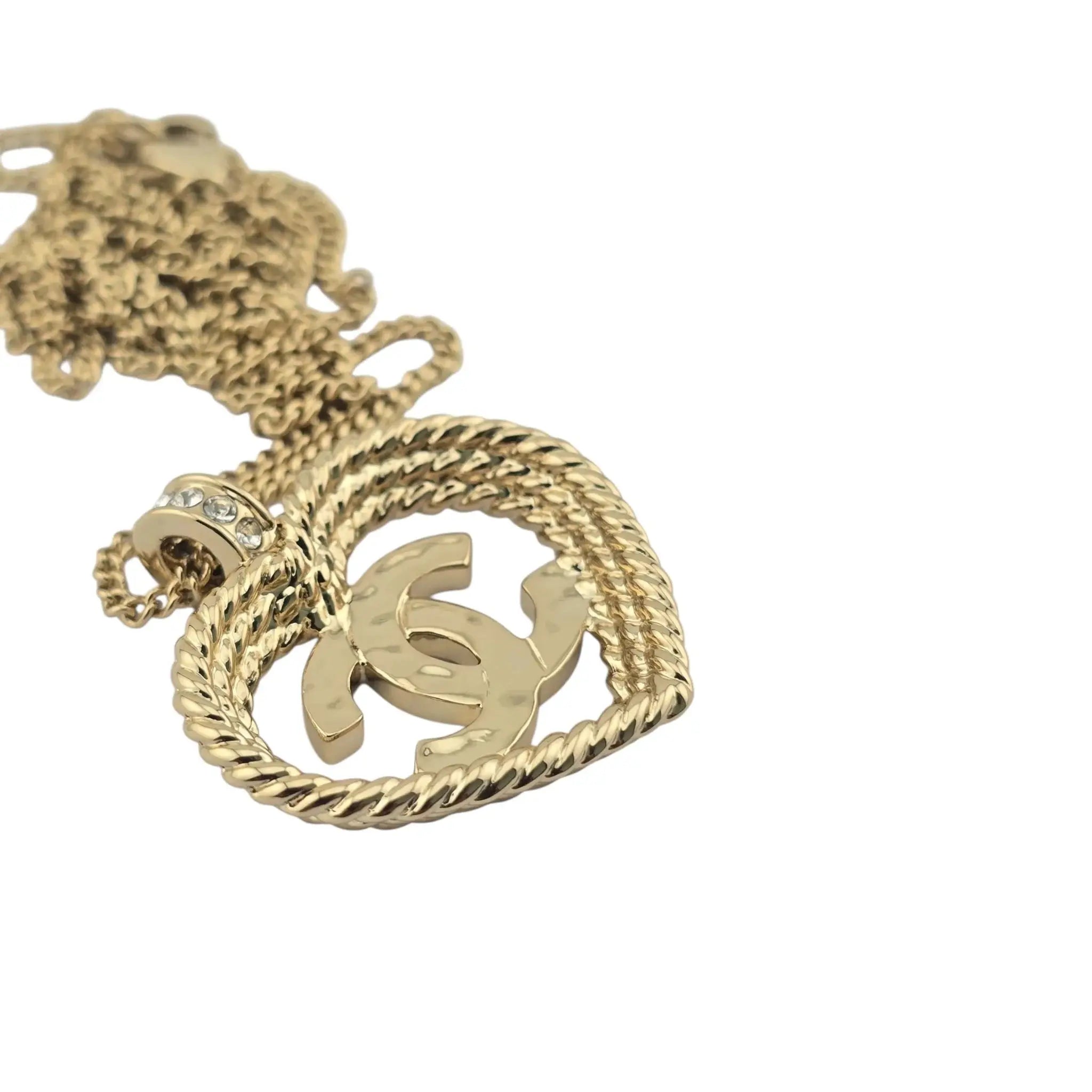Chanel CC Heart Pendant Necklace 2024 CHANEL