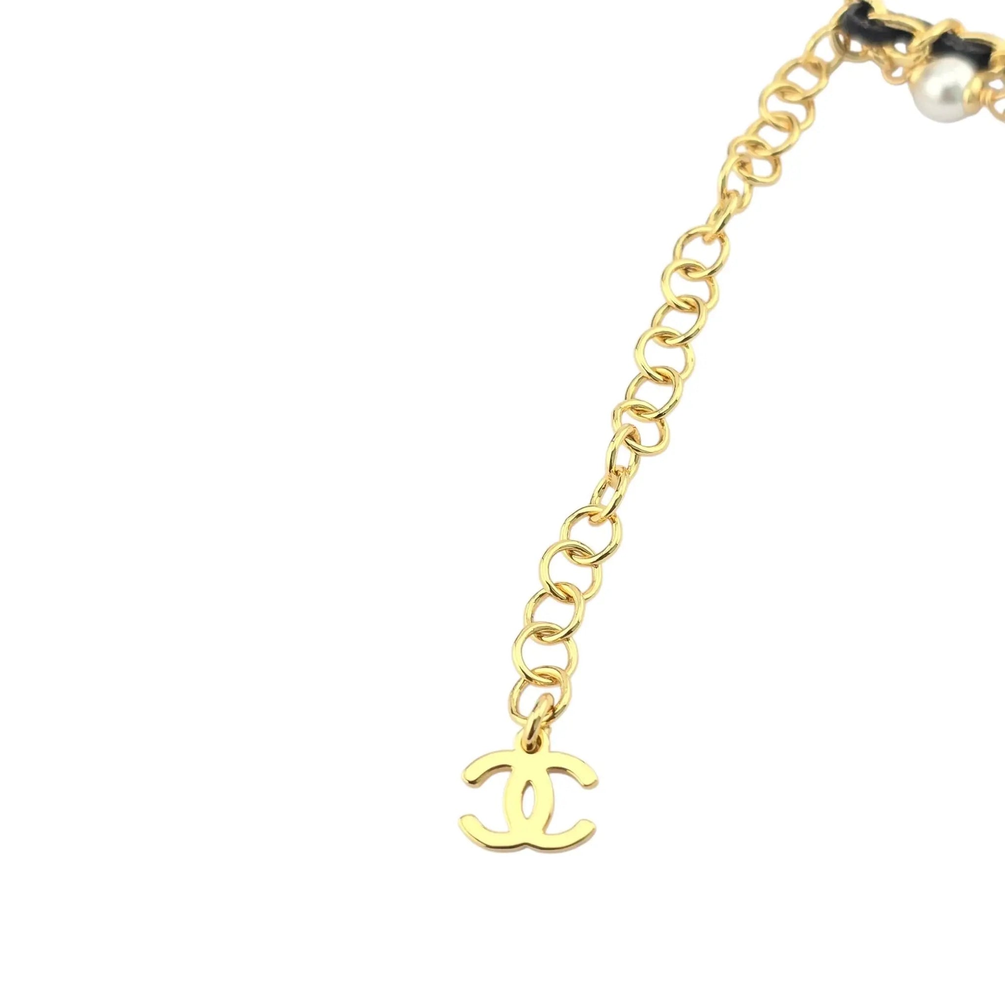 Chanel CC Faux Pearl Leather Necklace 2024 CHANEL