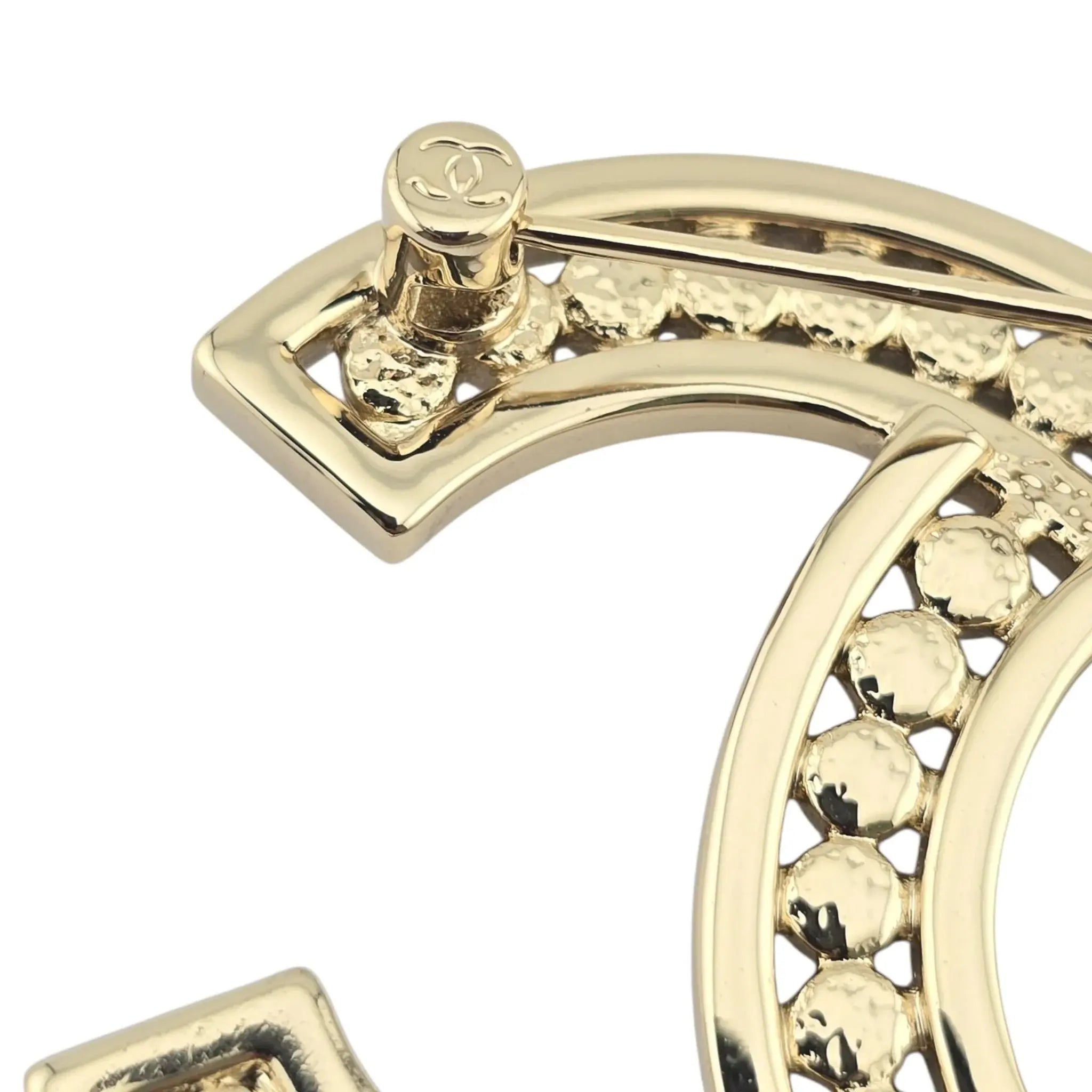 Chanel CC Gold Crystal Brooch B23 CHANEL