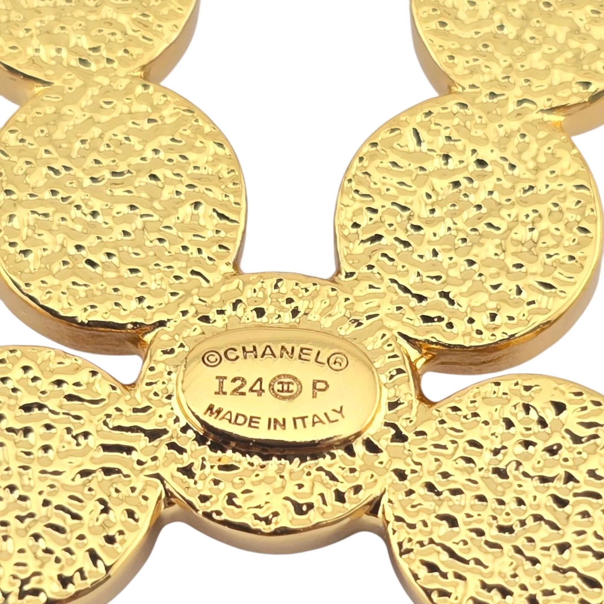 Chanel CC Gold Button Brooch 2024 CHANEL