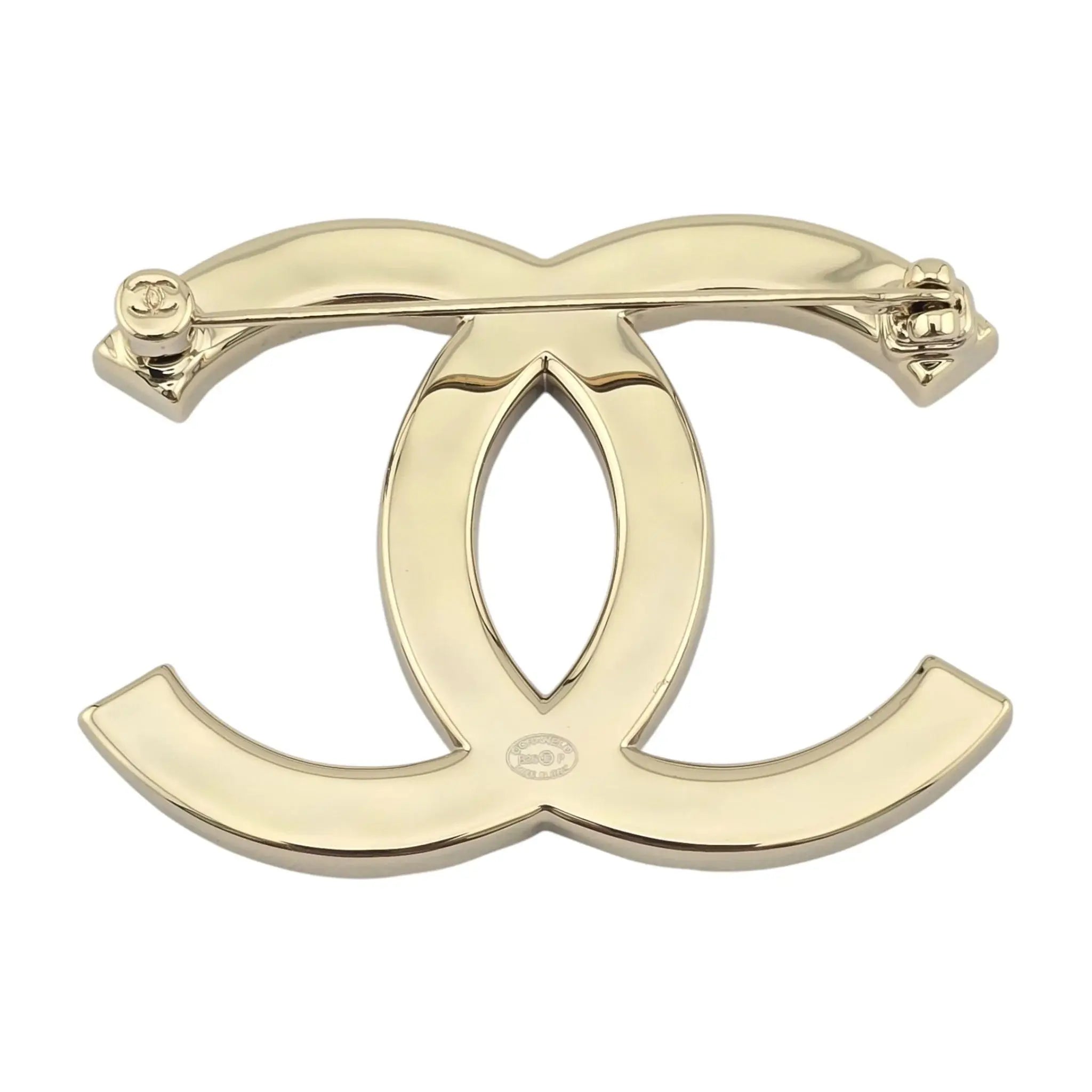 Chanel CC Gold Crystal Brooch B25 CHANEL