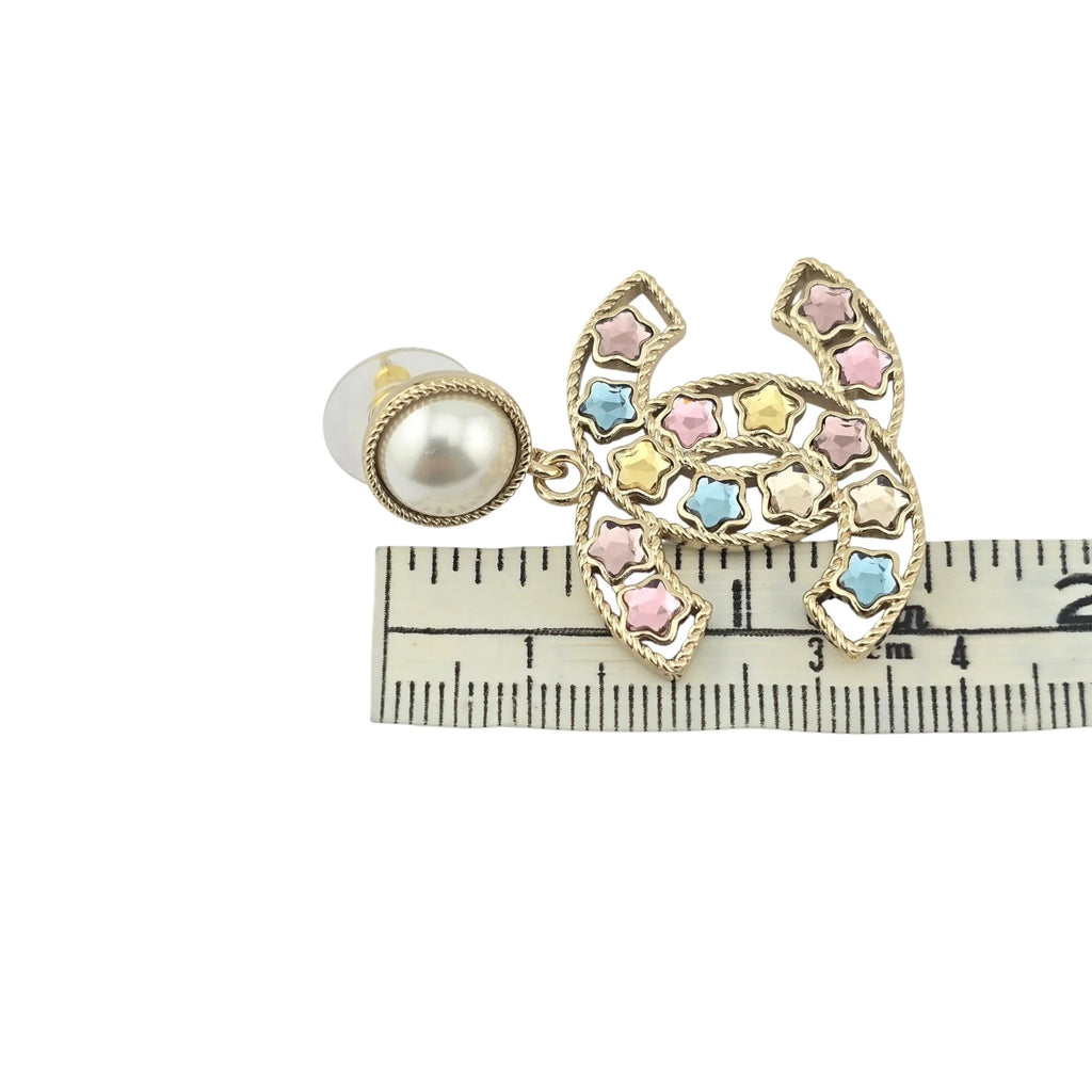 Chanel CC Multicoloured Drop Earrings 2025 CHANEL