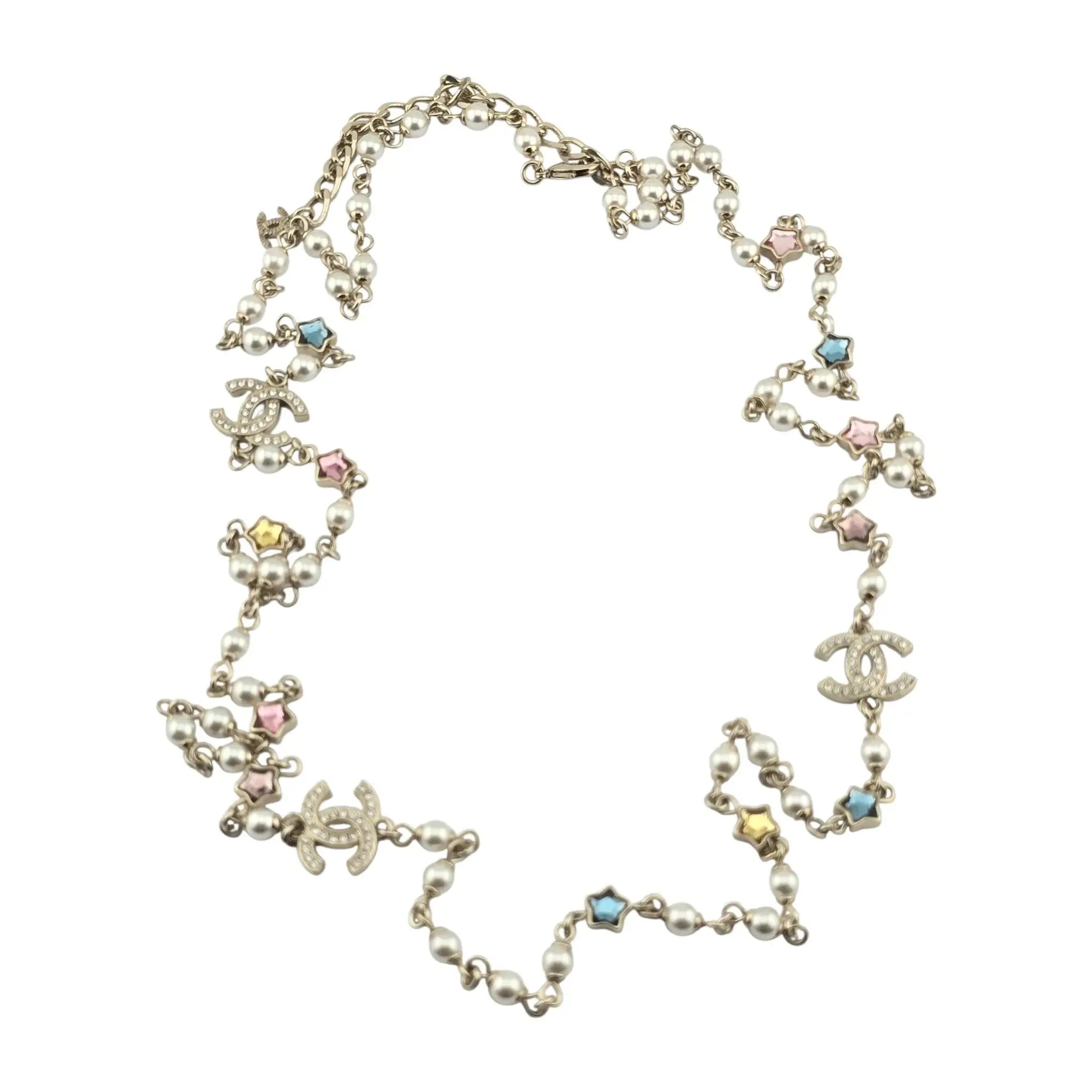 Chanel CC Multicoloured Star Crystal Long Necklace 2025 CHANEL