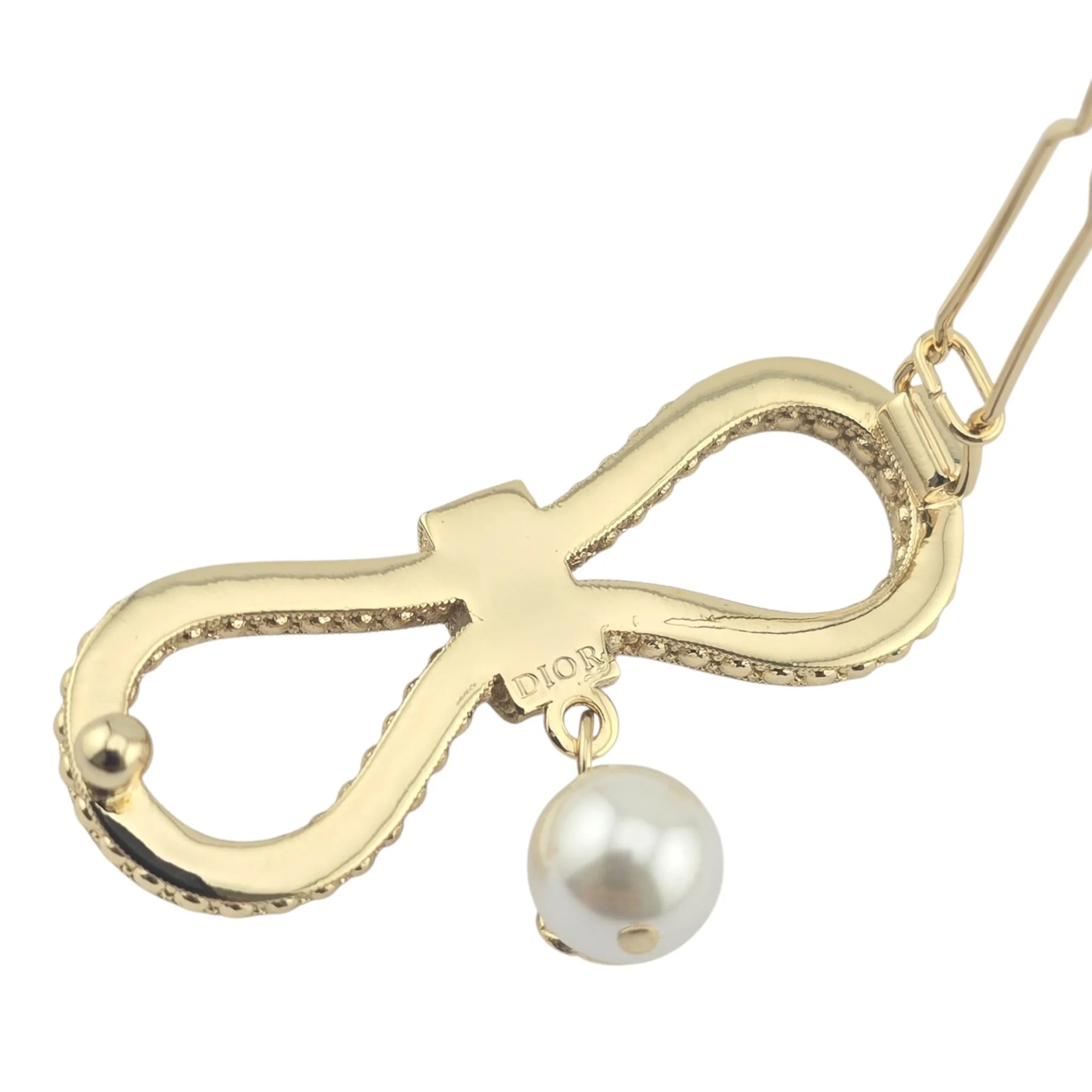 Christian Dior Le Nœud de Dior Bow Hair Barrette Clip DIOR