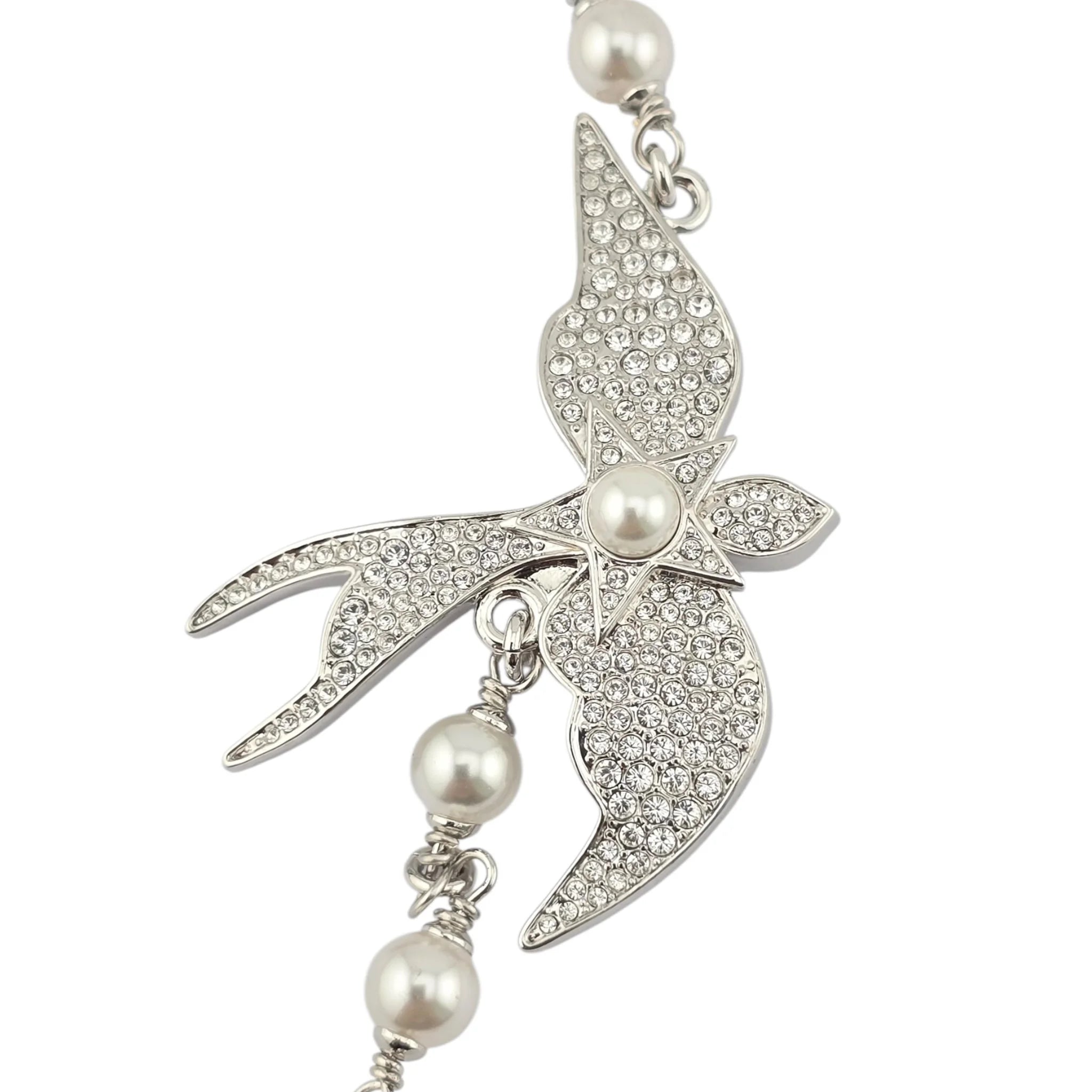 Chanel CC Silver Bird Long Necklace SS25 CHANEL