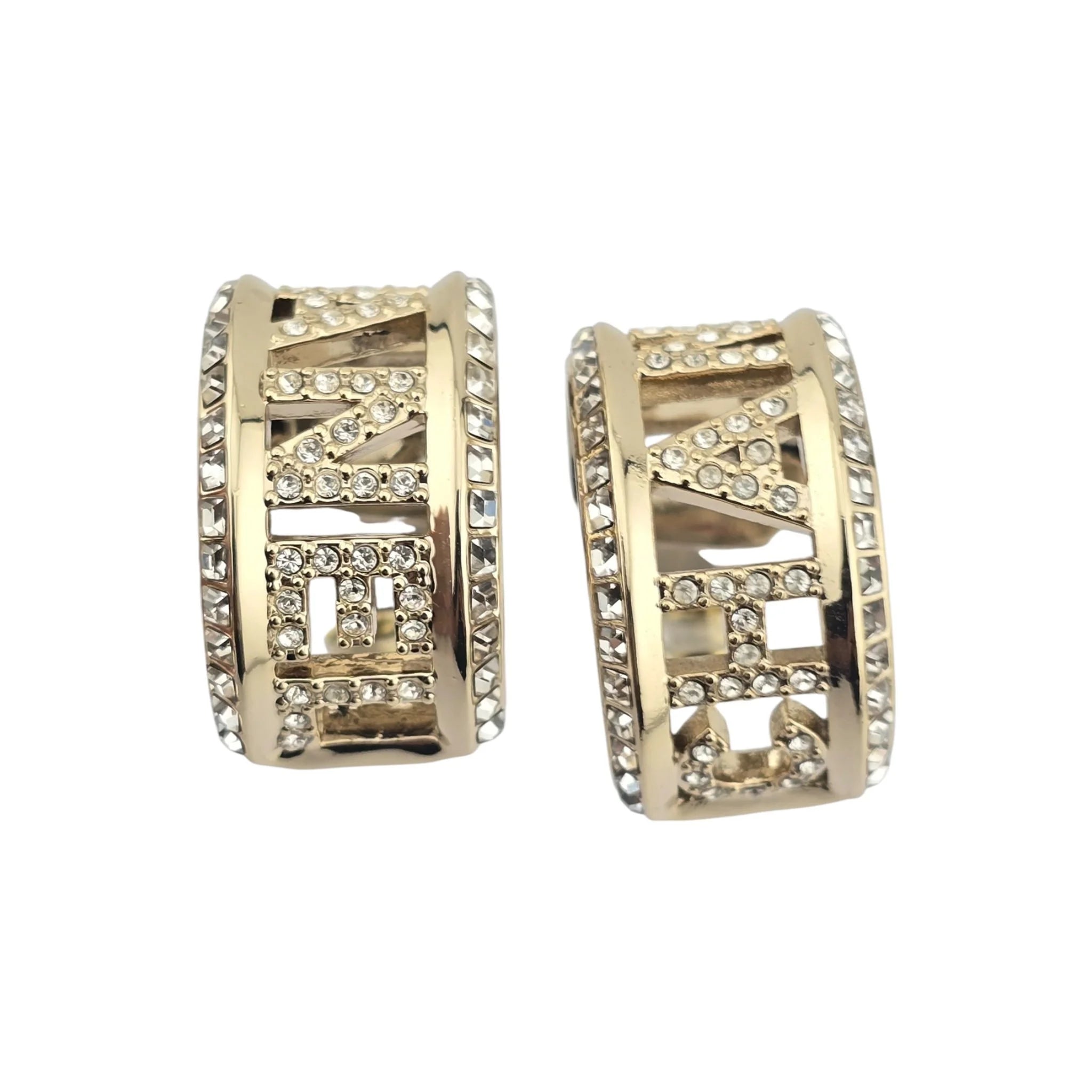 Chanel Logo Hoop Gold Earrings 2024 CHANEL