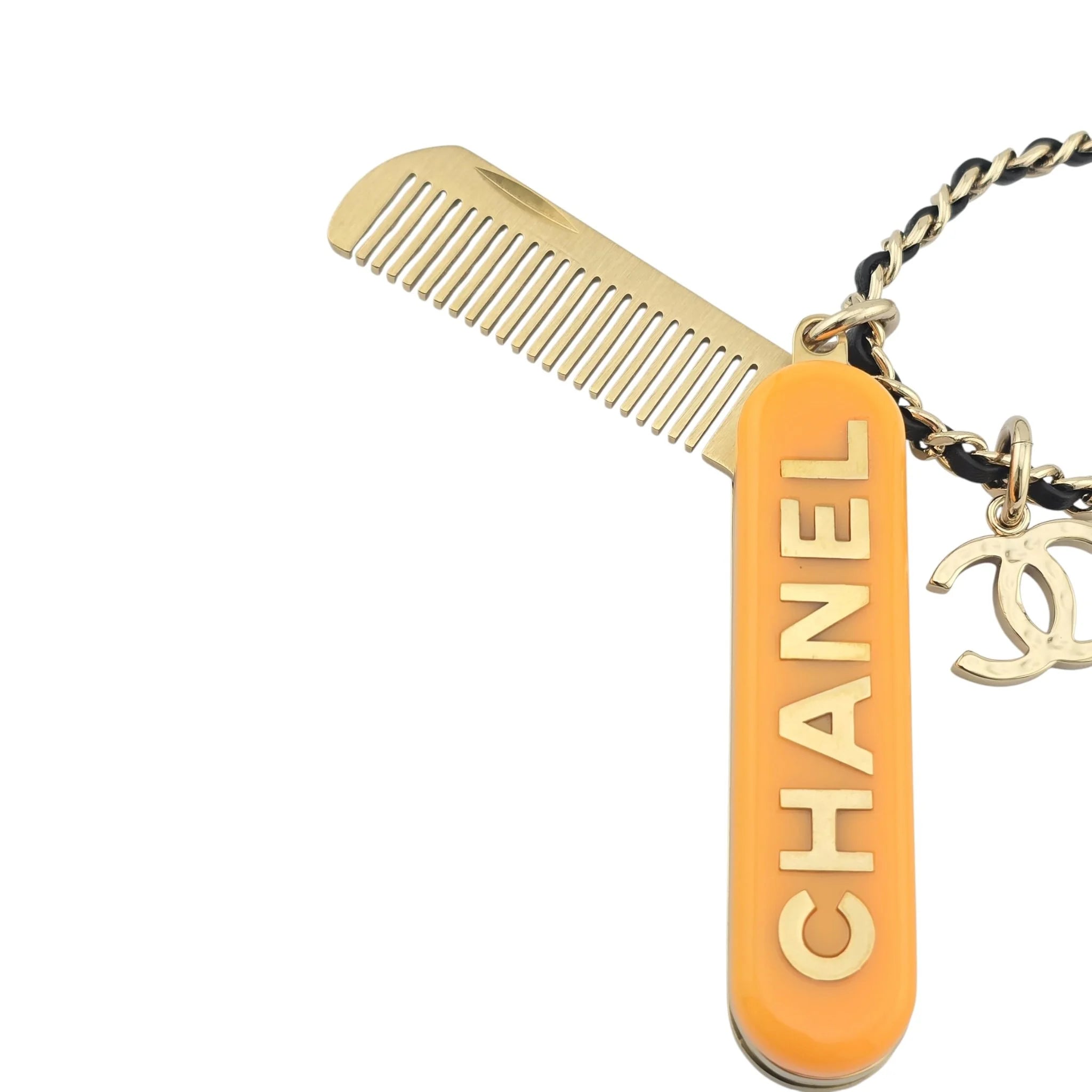 Chanel Yellow Gold Comb Necklace 22-23FW CHANEL