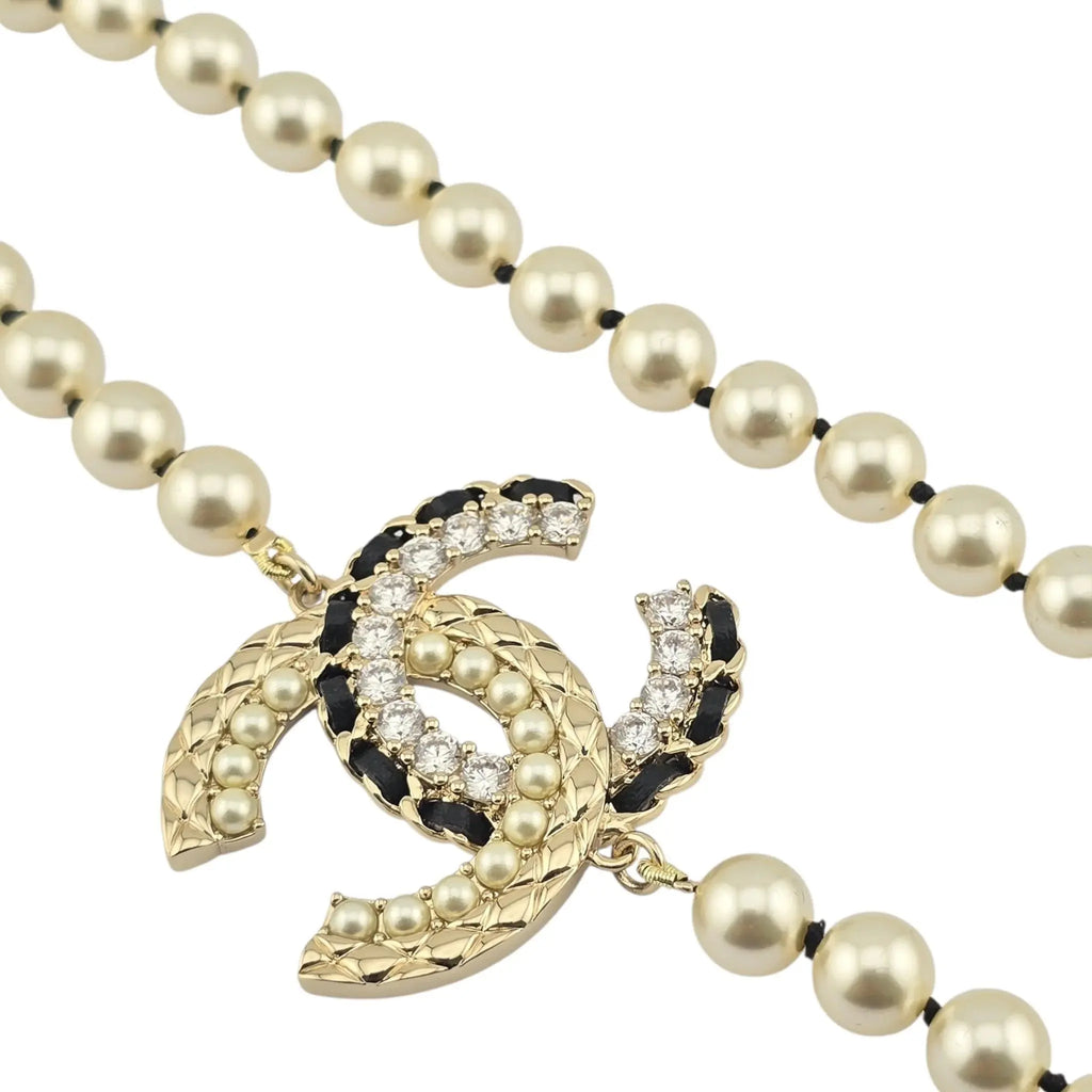 Chanel CC Long Faux Pearl Necklace 2022 CHANEL