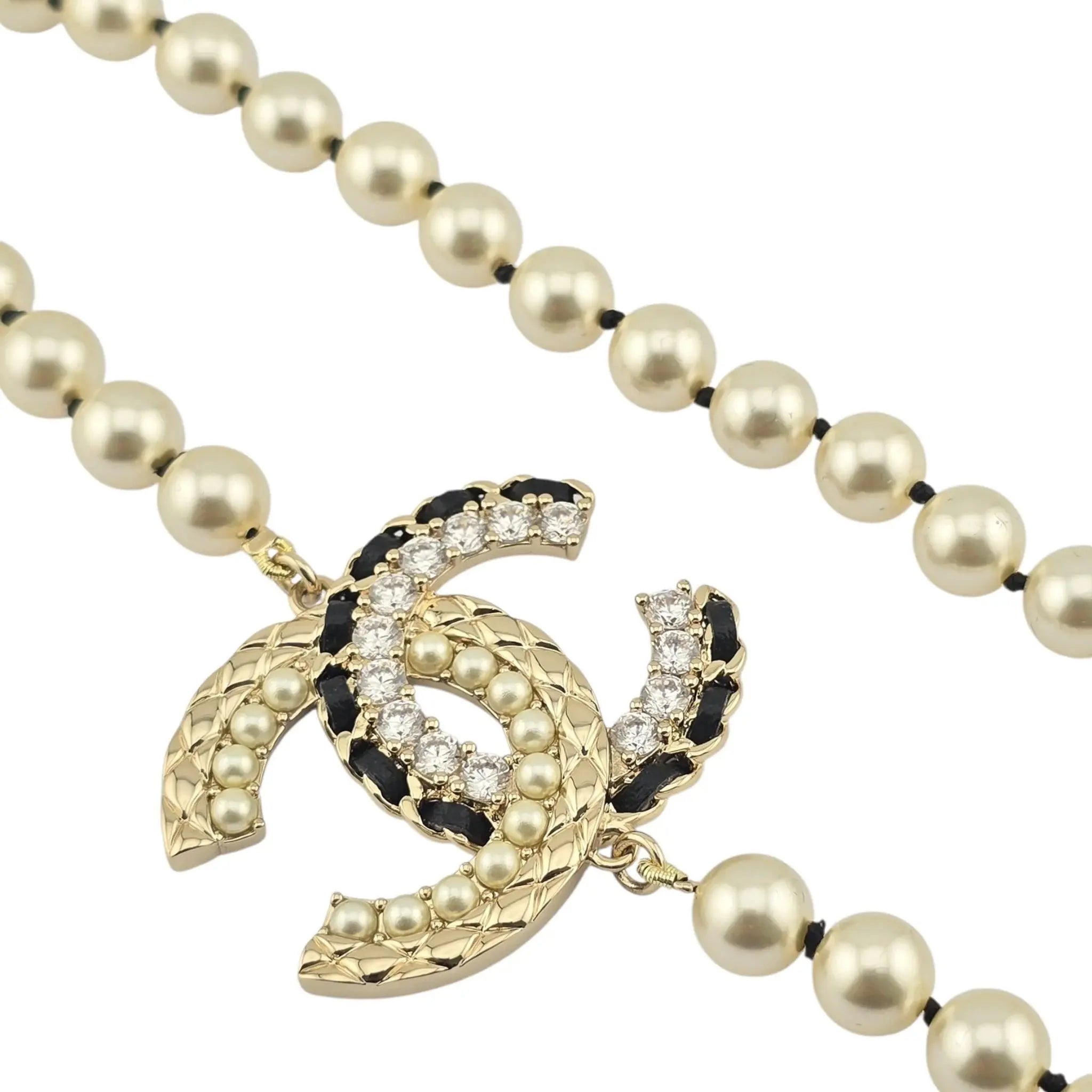 Chanel CC Long Faux Pearl Necklace 2022 CHANEL