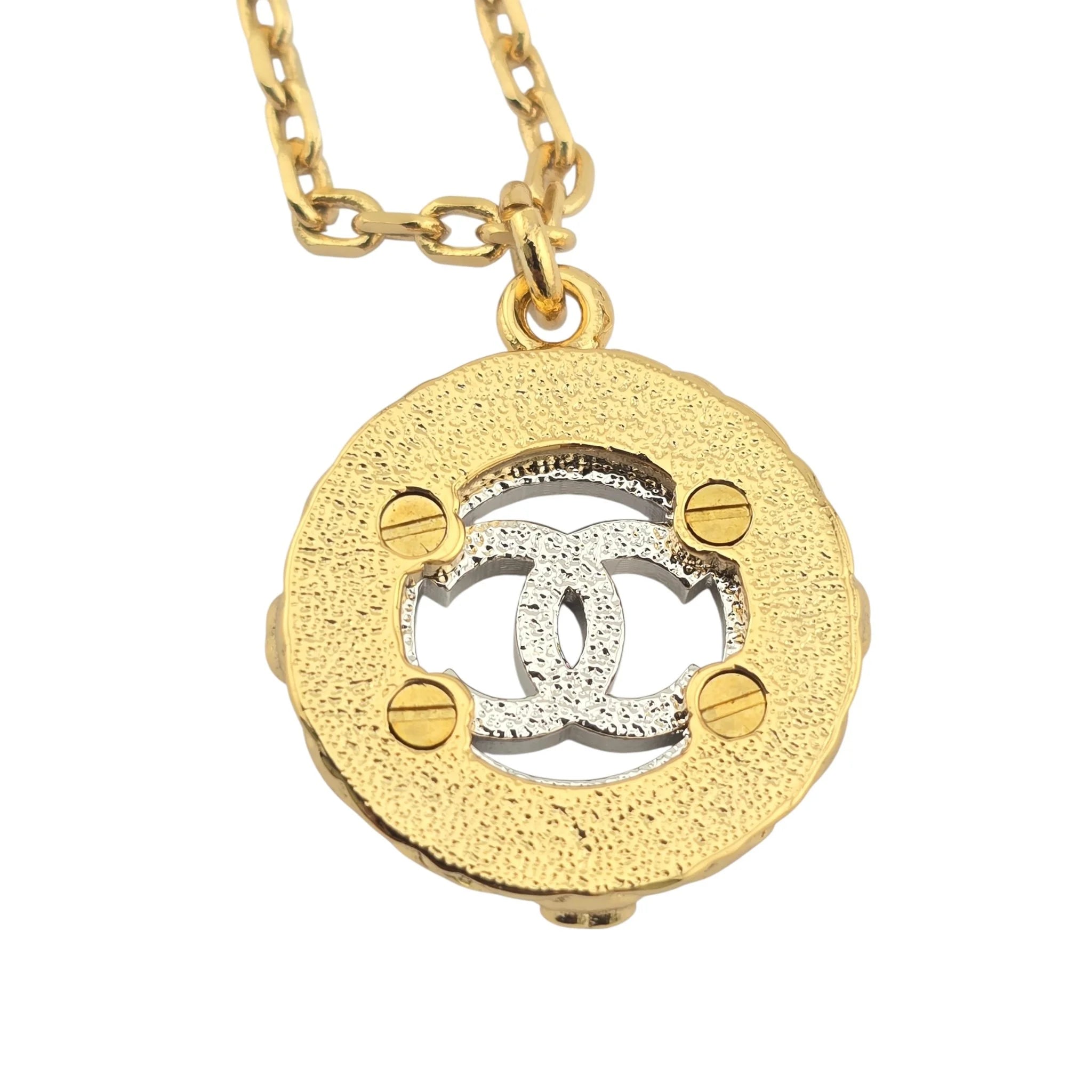 Chanel CC Round Gold Necklace 2025 CHANEL