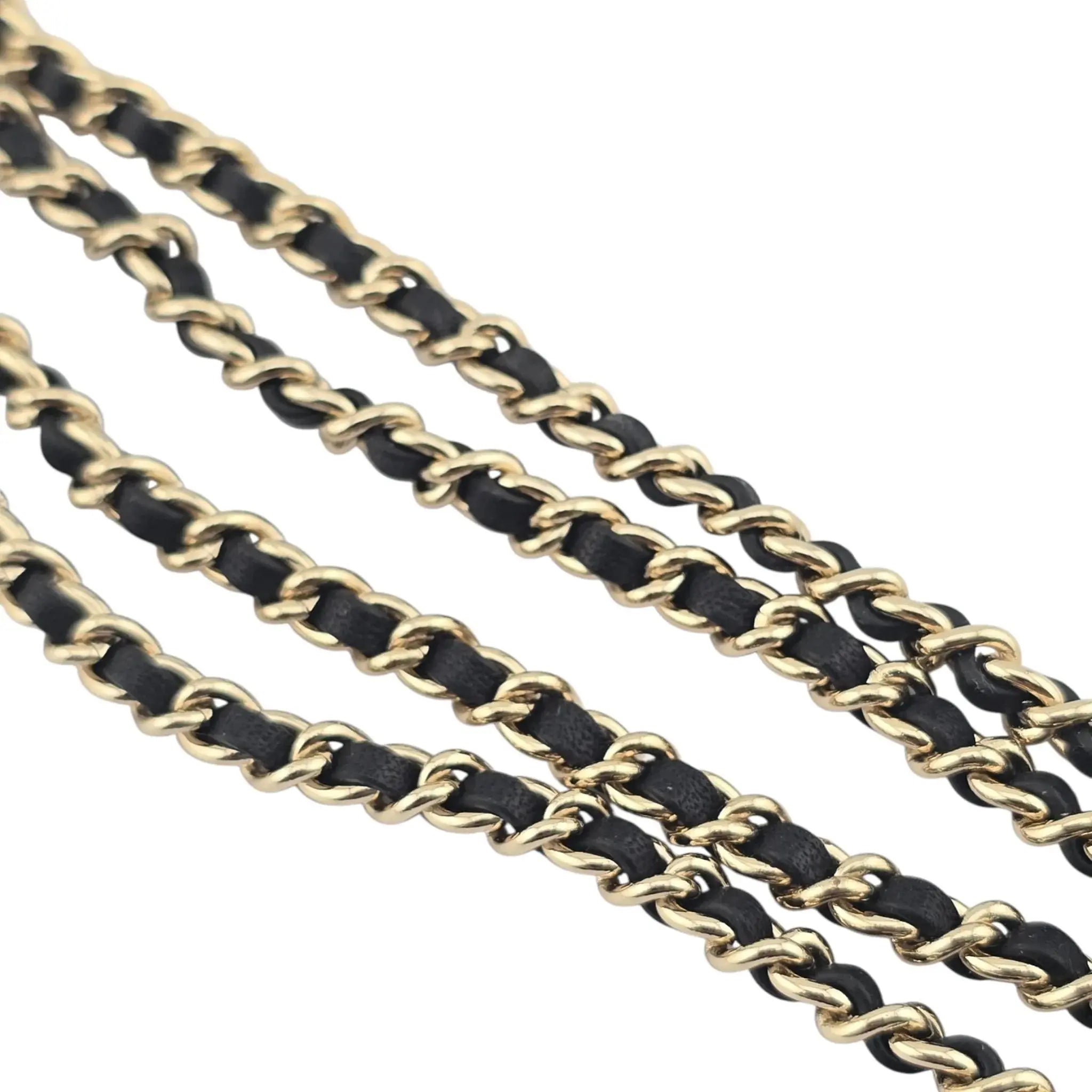 Chanel CC Matelasse Black Resin Bag Necklace 2023 CHANEL