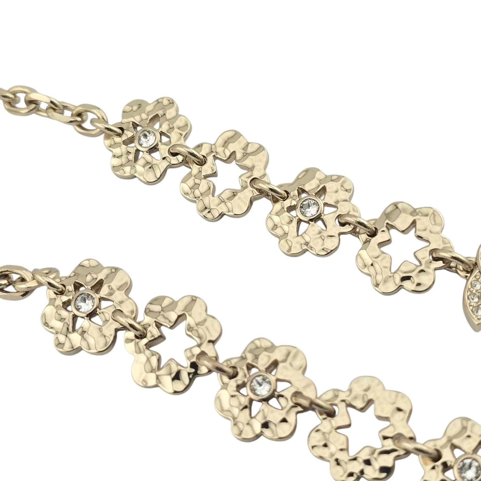 Chanel CC Long Necklace Gold Metal Floral Necklace 2025 CHANEL