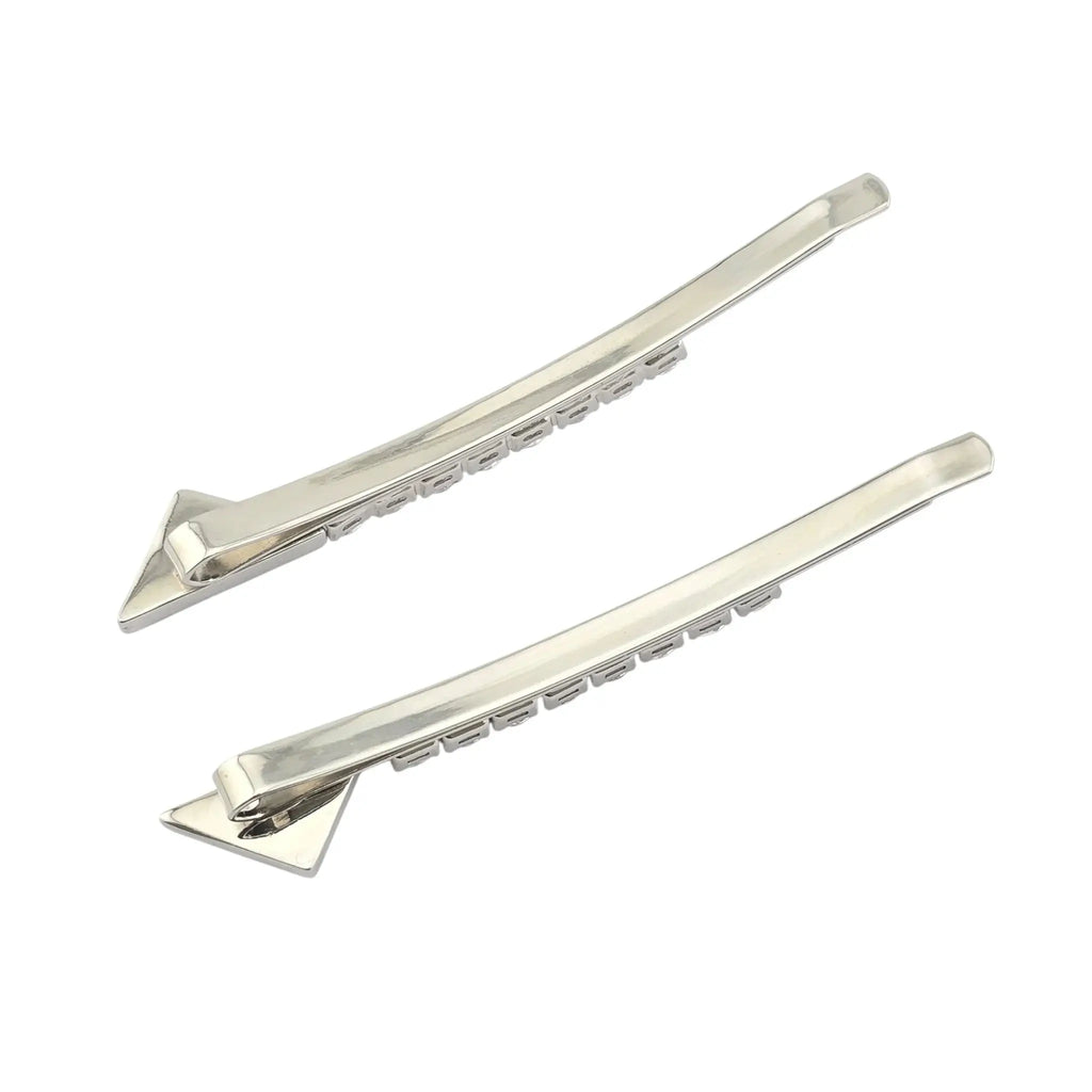 Prada Crystal Embellished Silver Hair Clip PRADA