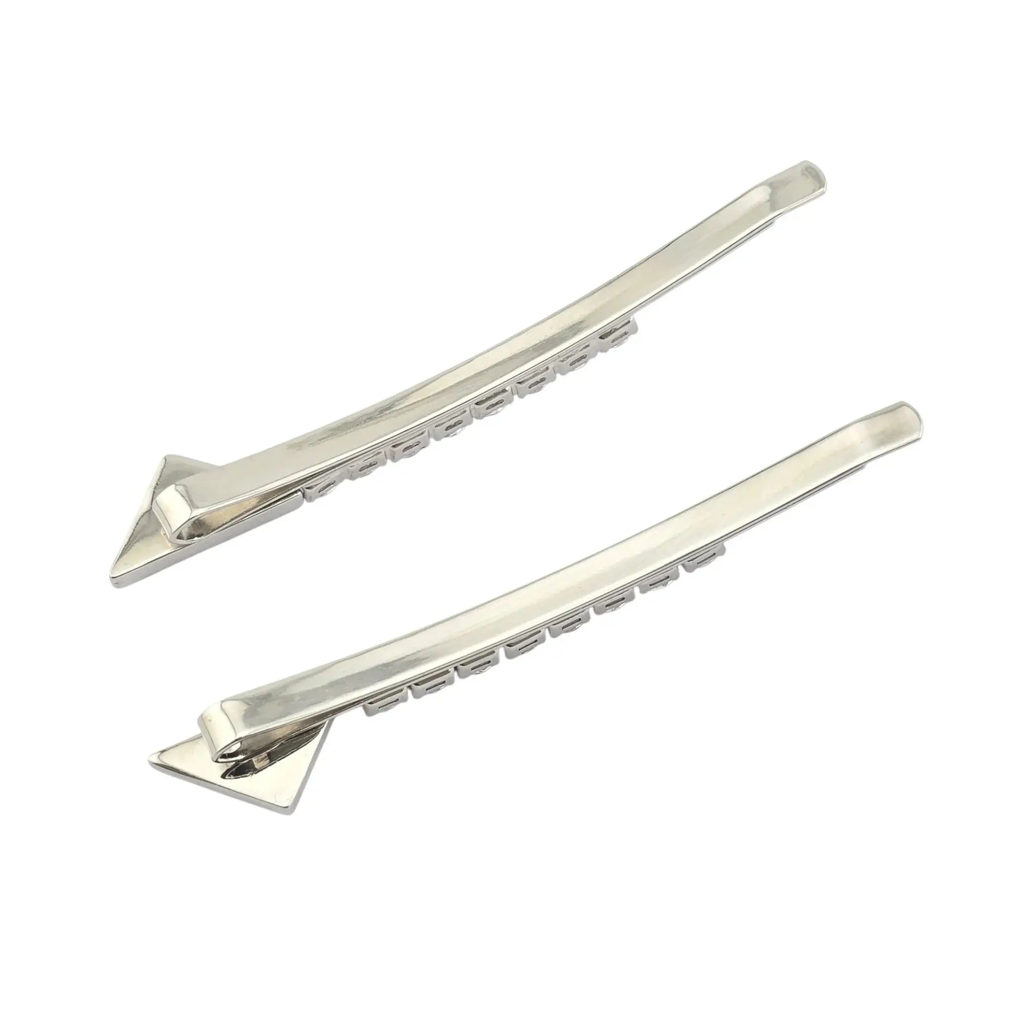 Prada Crystal Embellished Silver Hair Clip PRADA