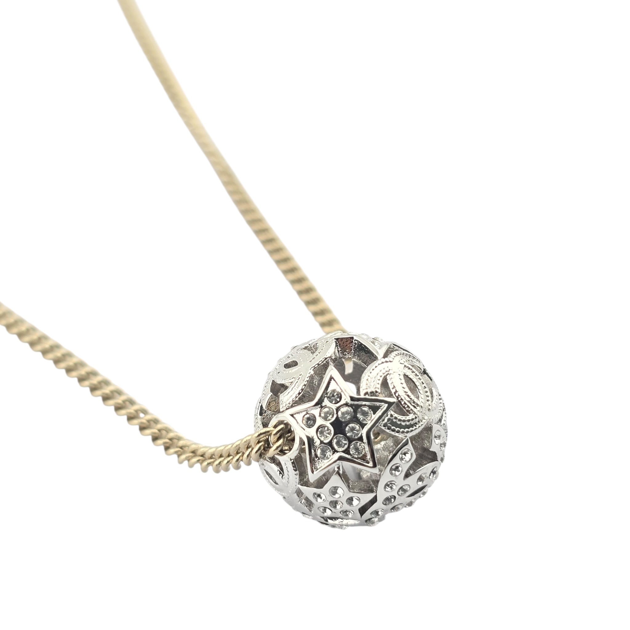 Chanel CC Ball Pendant Gold Necklace 2025 CHANEL
