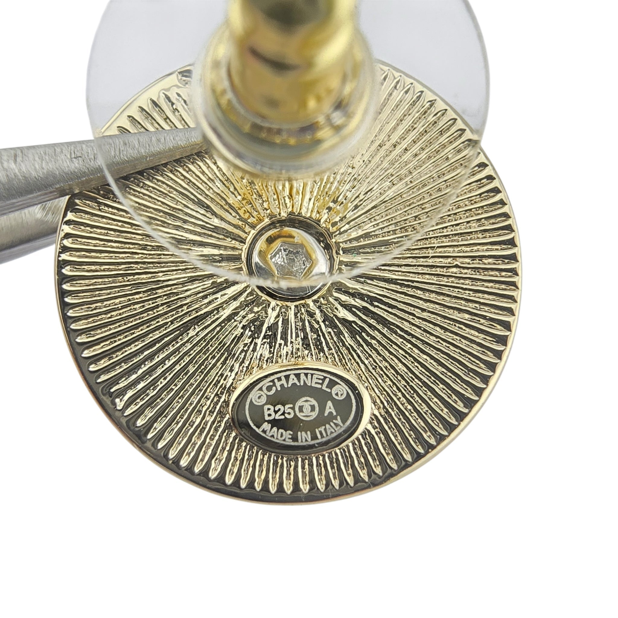 Chanel CC Round Gold Silver Earrings 2025 CHANEL