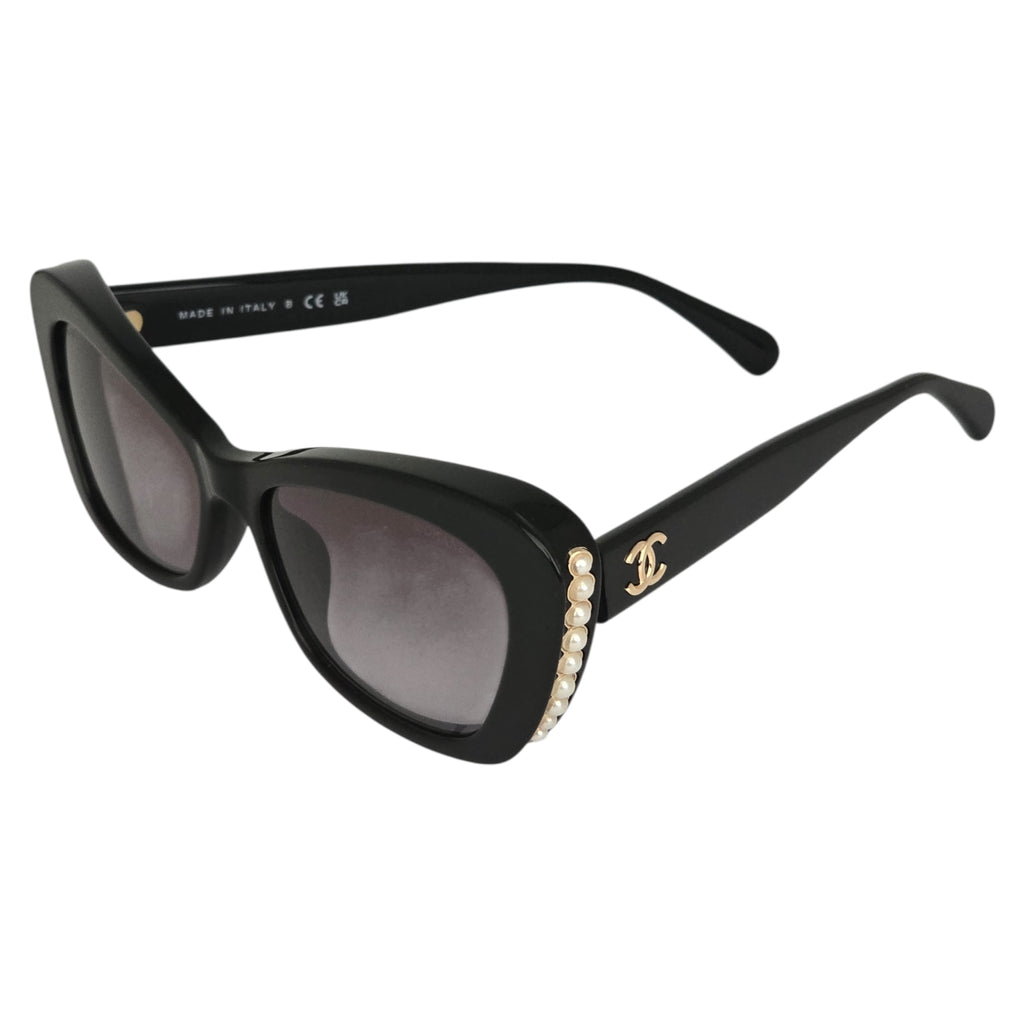 Chanel Acetate Pearl Cat Eye CC Sunglasses