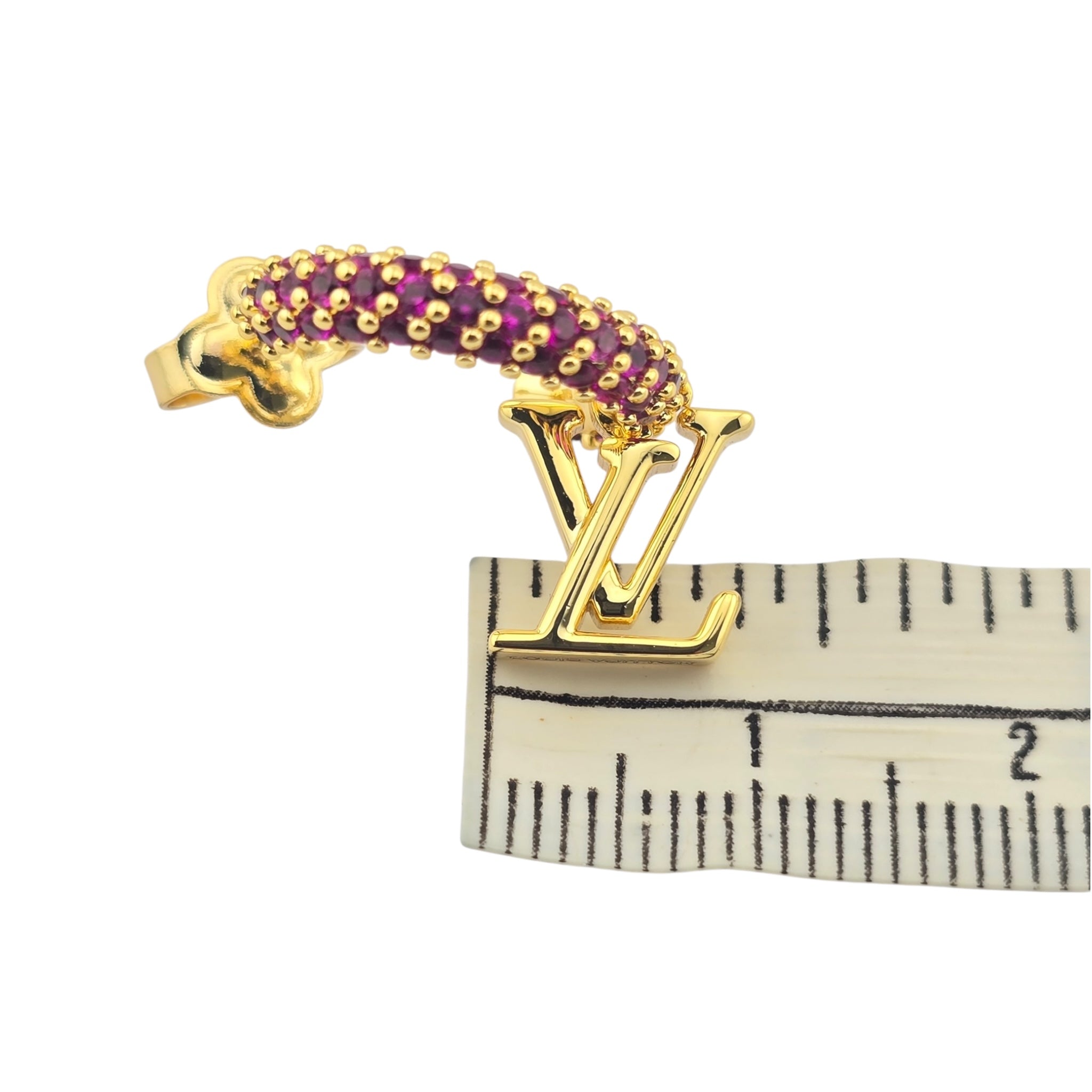 Louis Vuitton LV Iconic Strass Pink Crystals Earrings 