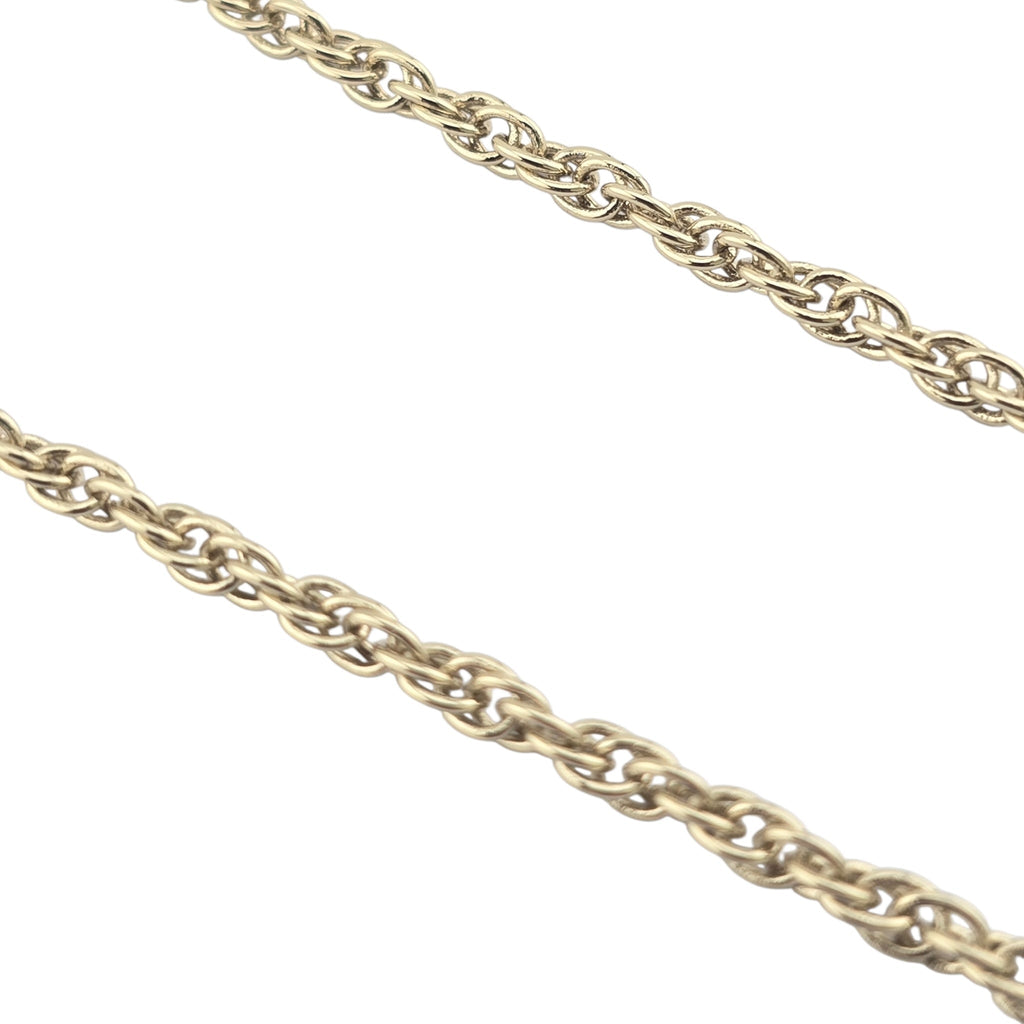 Chanel CC Metal Crystal Link Pendant Necklace Gold 2025 CHANEL