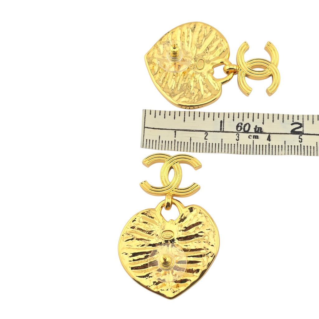 Chanel CC Gold Leaf Earrings 2025