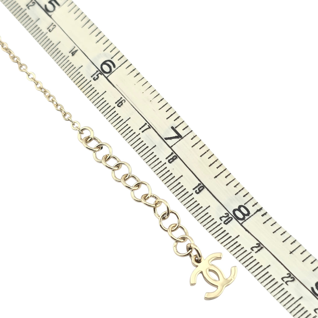 Chanel CC Gold Crystal Enamel Bow Bracelet 2025