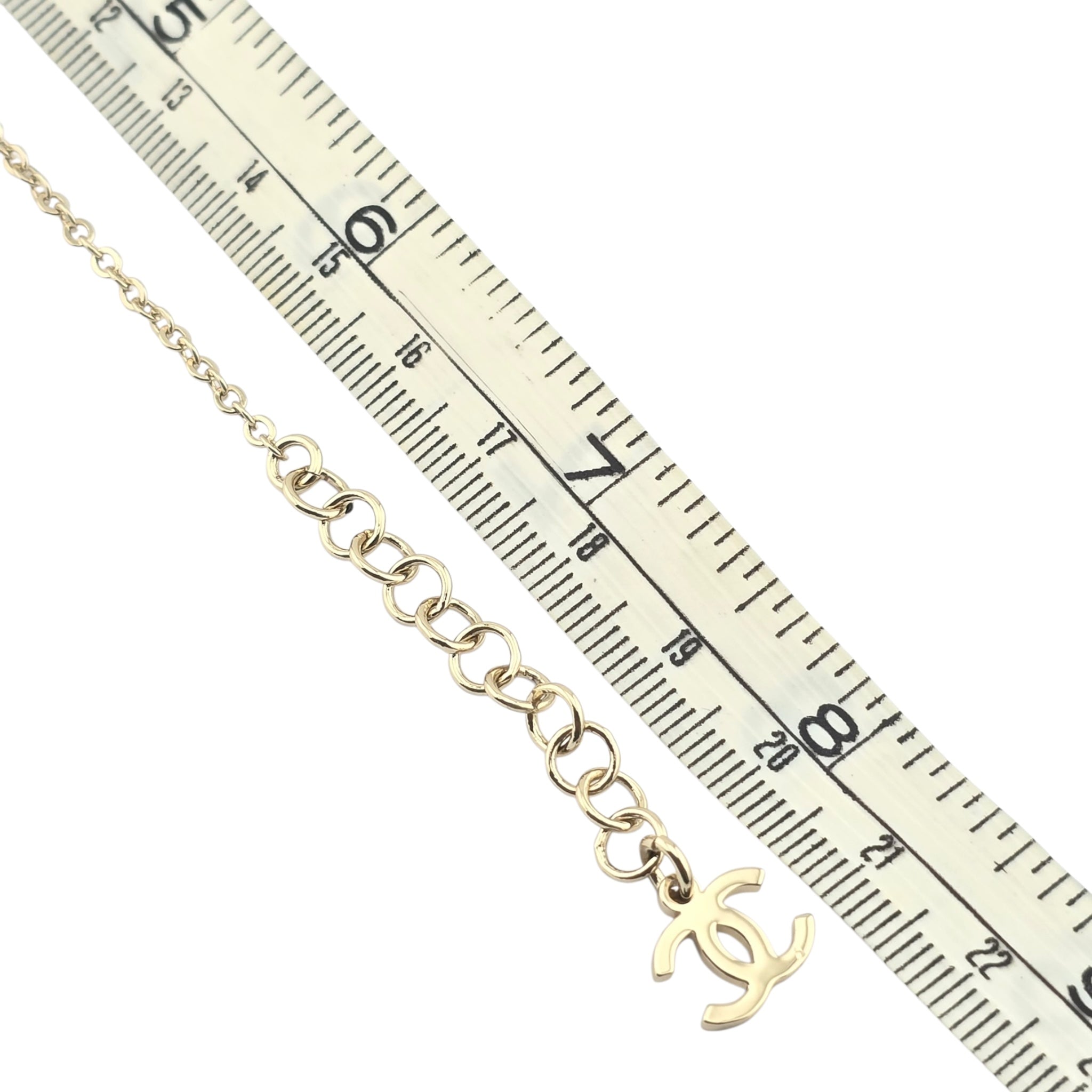 Chanel CC Gold Crystal Enamel Bow Bracelet 2025