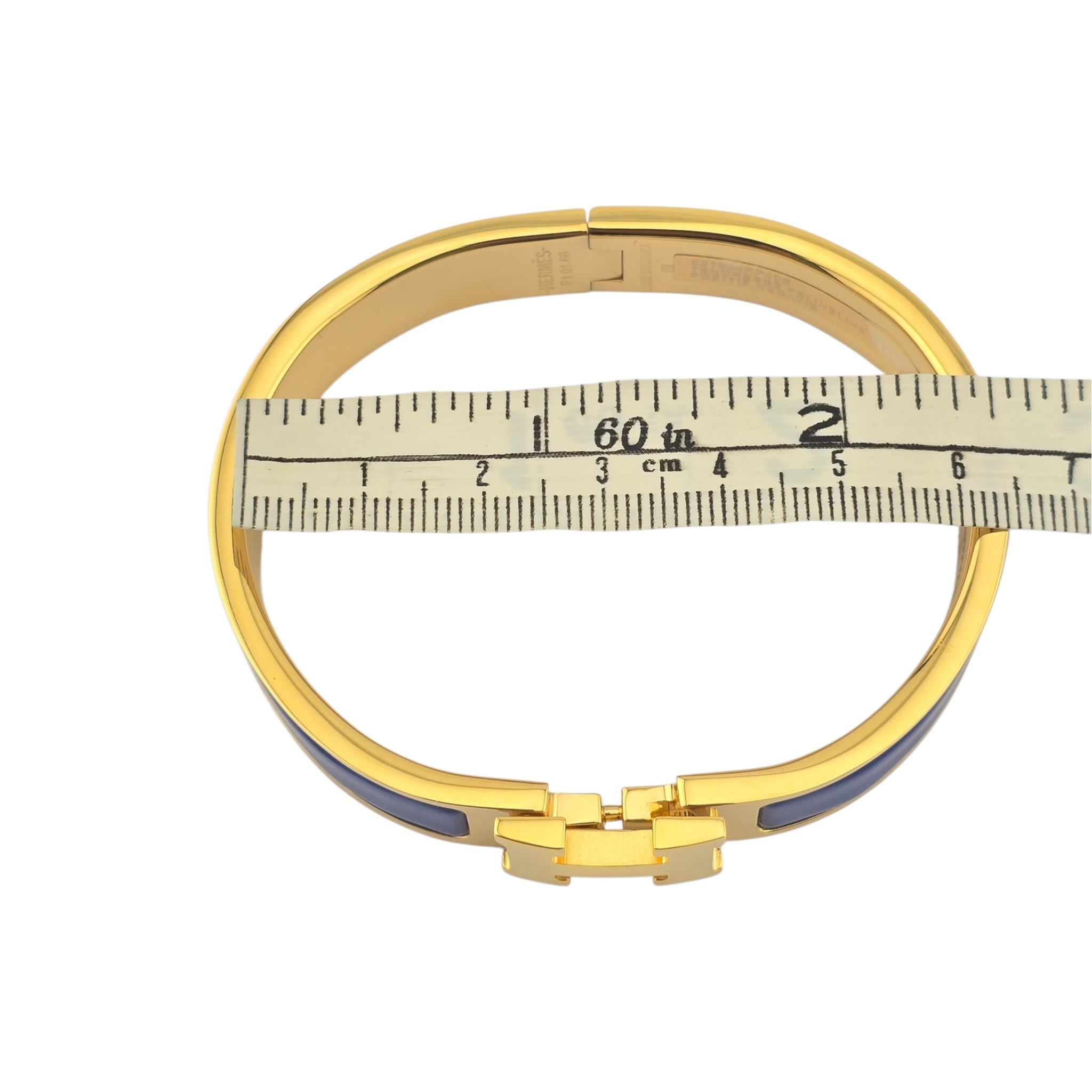 Hermes Clic H Bracelet Bleu Royal Gold GM