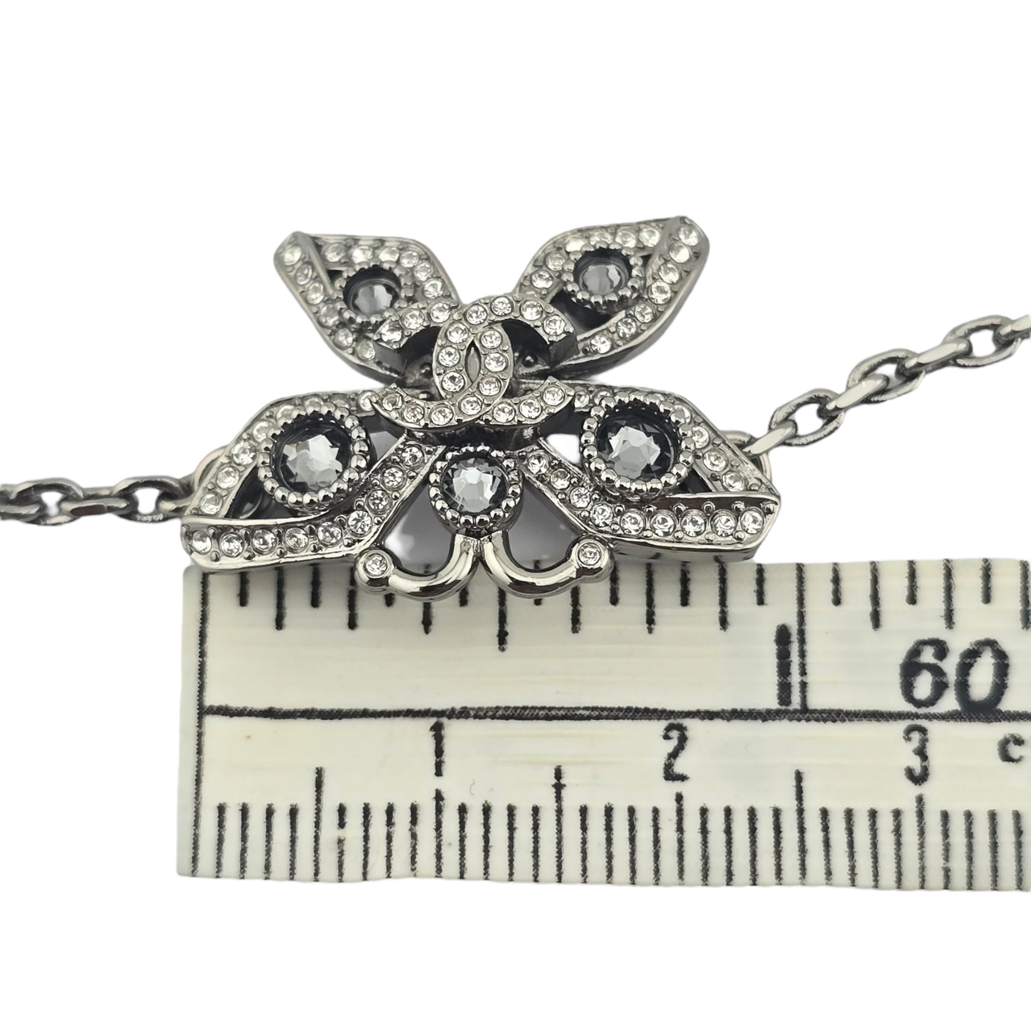 Chanel CC Butterfly Gunmetal Grey Bracelet B25